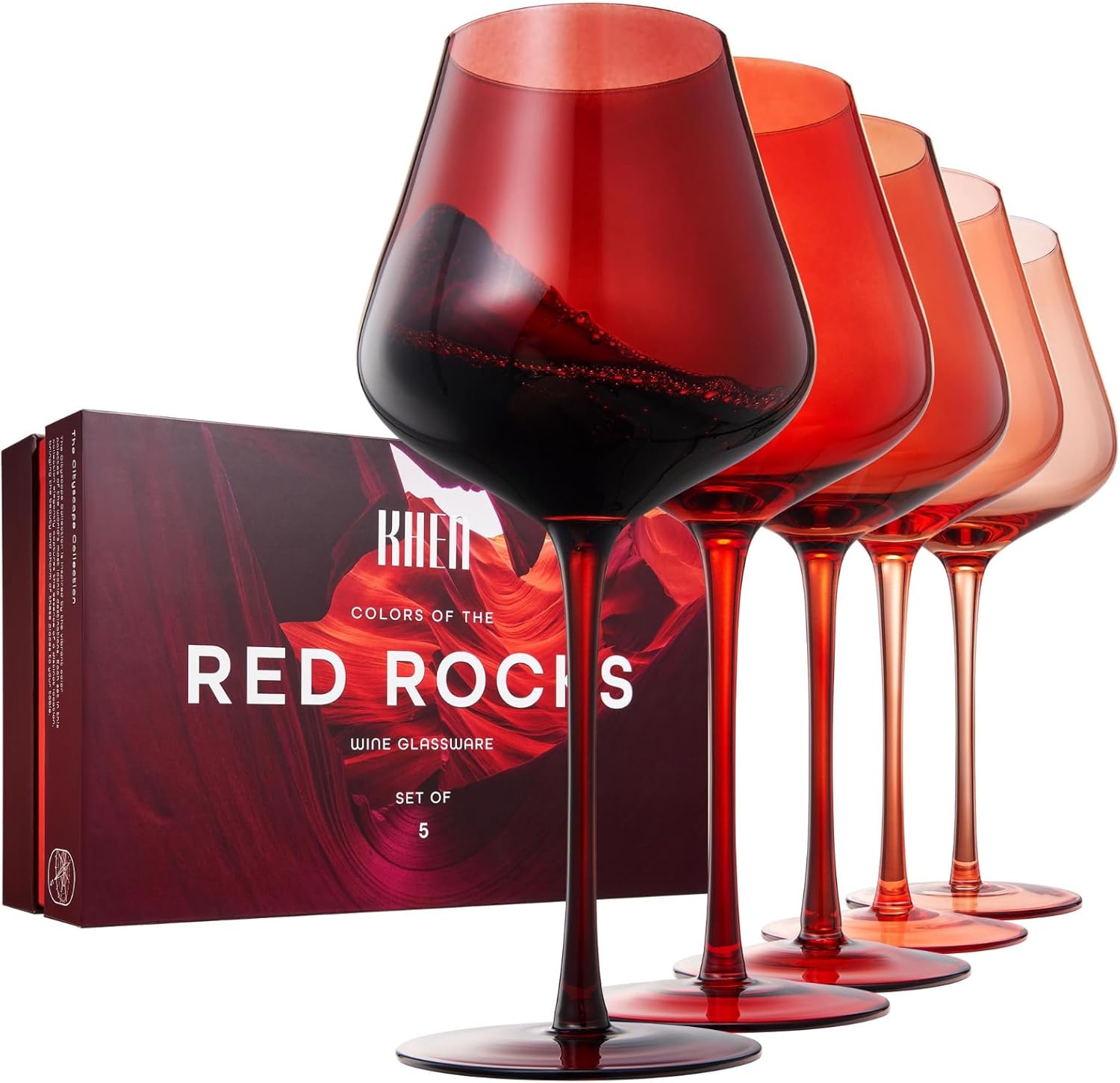 Red Rocks Wine Glass, Set of 5