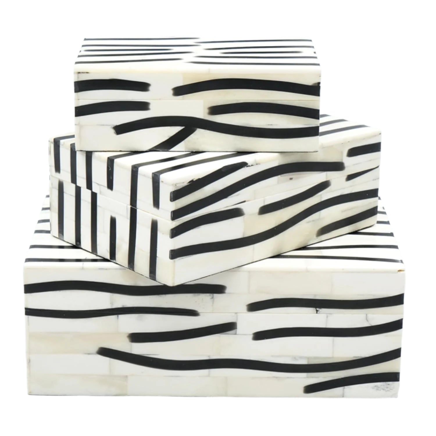 Modern Stripes Box, Set of 3