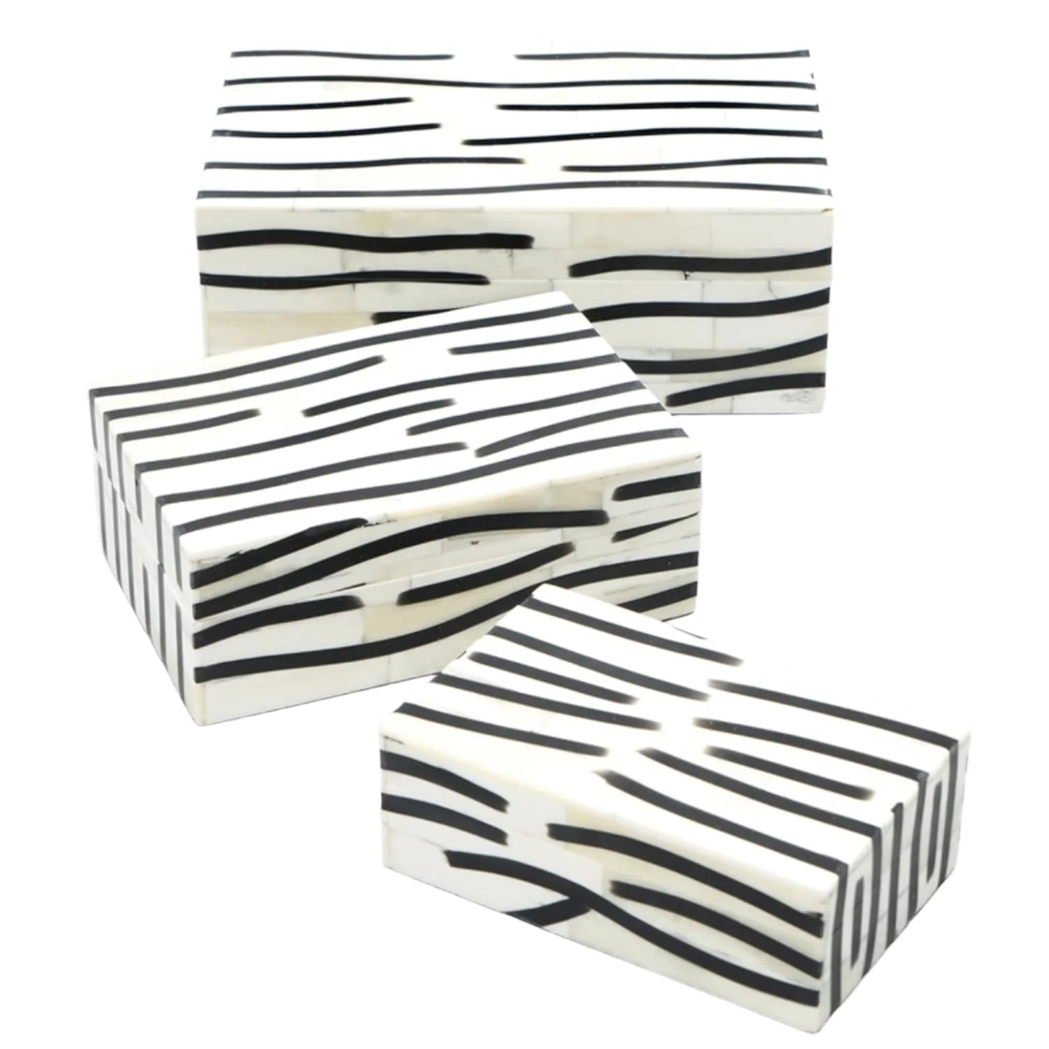 Modern Stripes Box, Set of 3