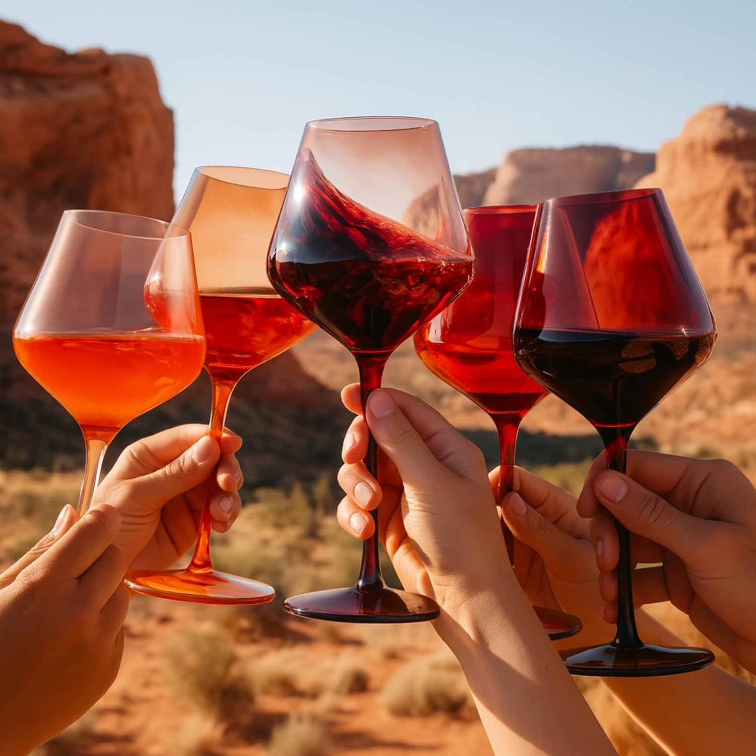 Red Rocks Wine Glass, Set of 5