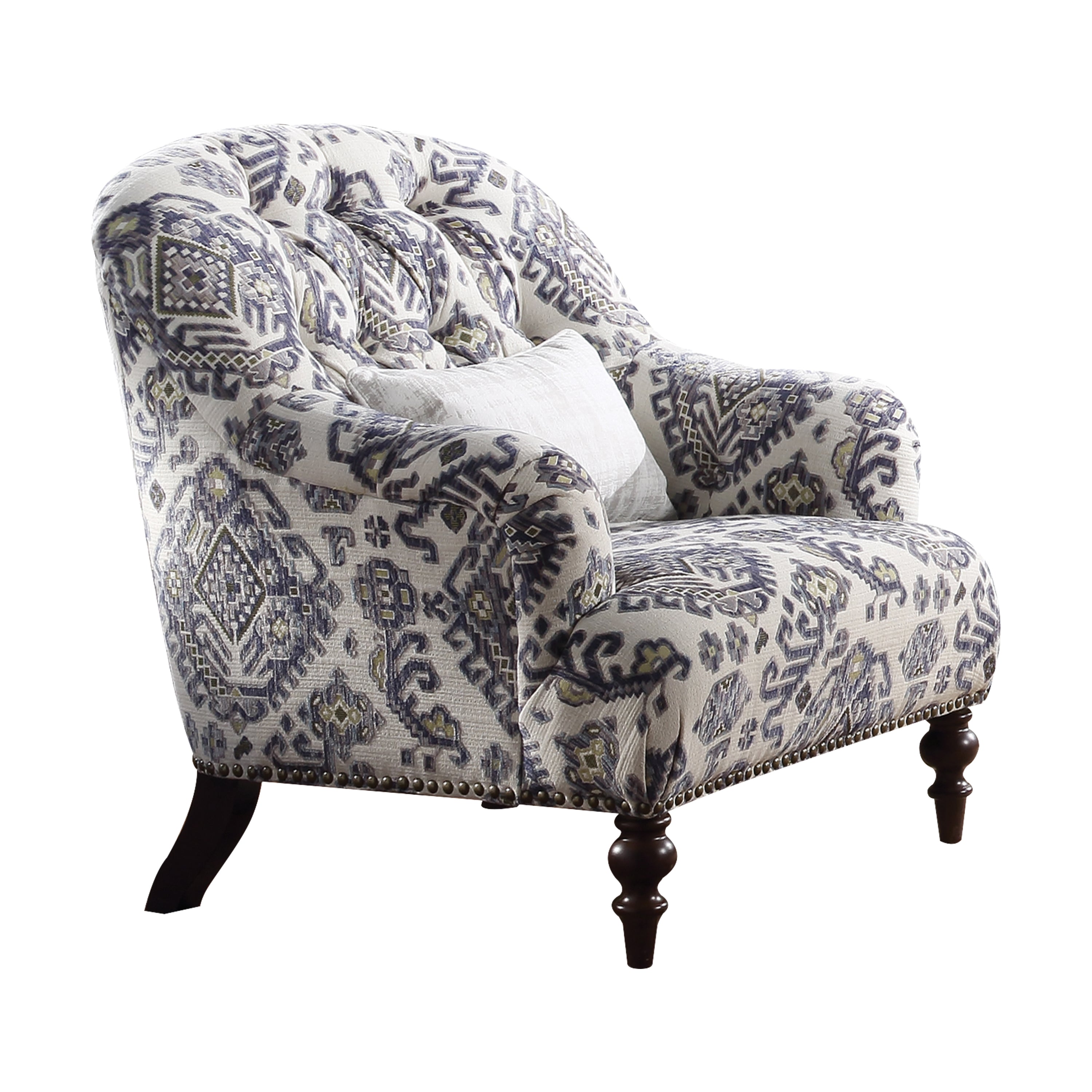 Saira Pattern Fabric Accent Chair