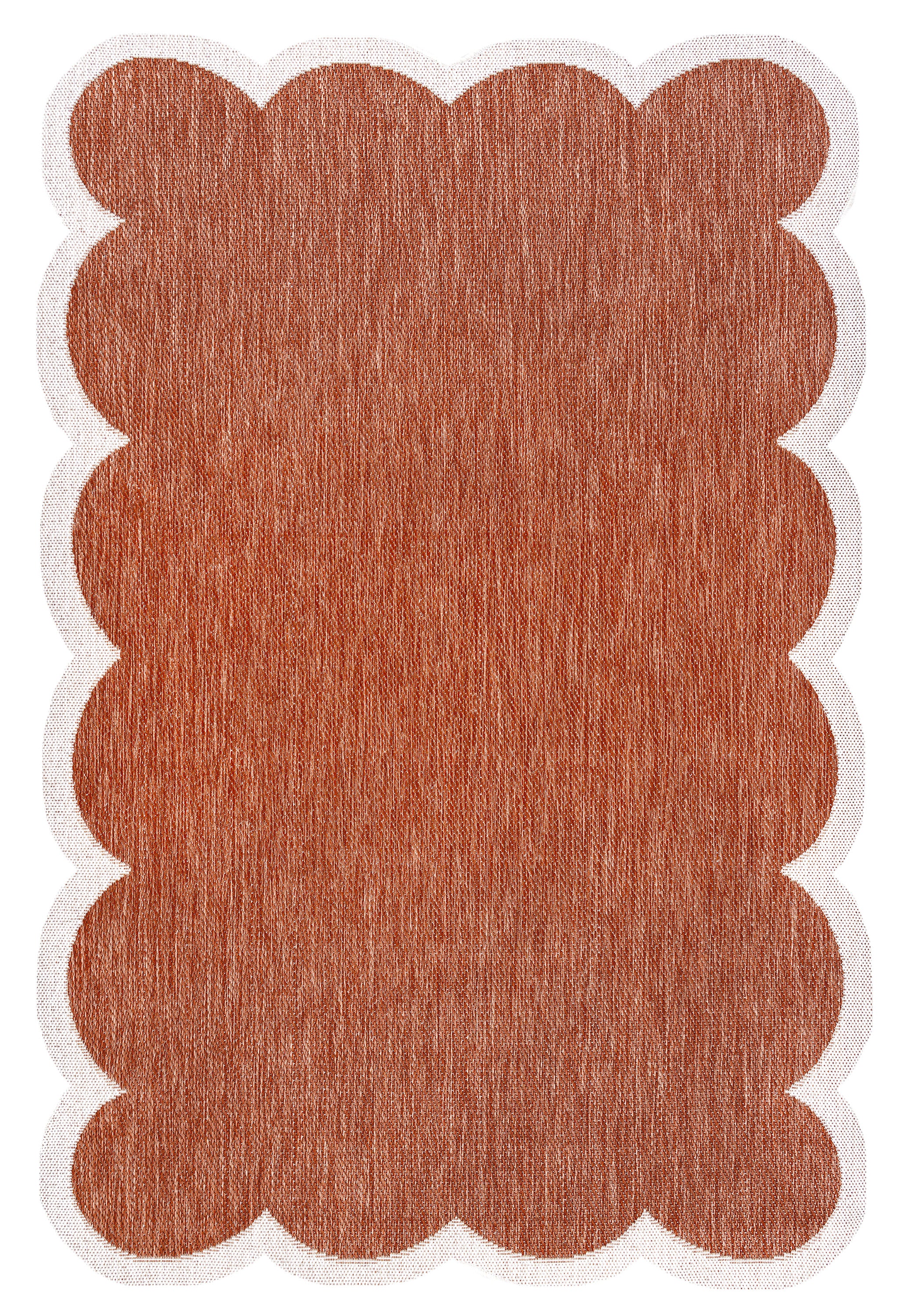 Alice Classic Cottage Two-Tone Scalloped Indoor/Outdoor Shaped Area Rug