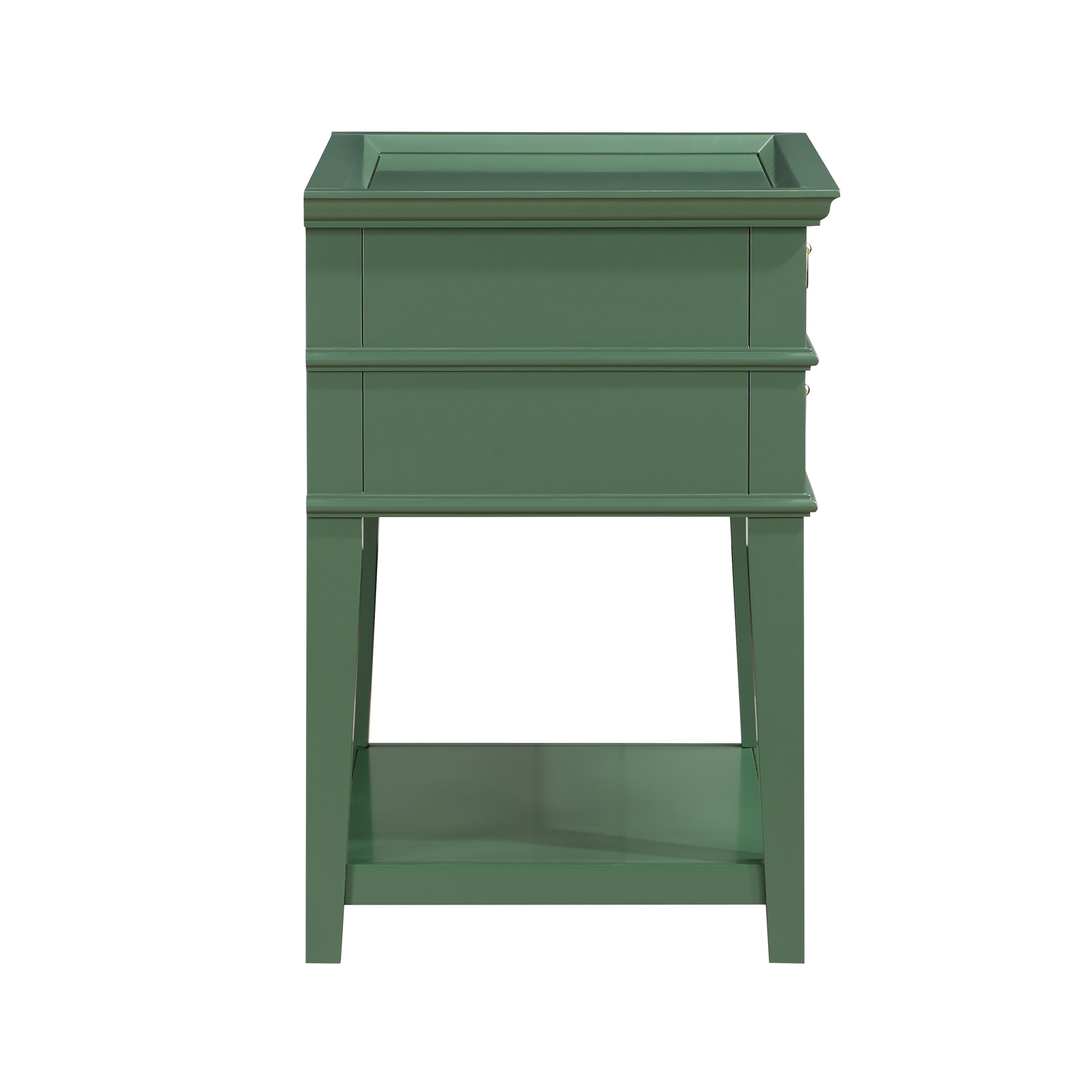 Carmona 2-Drawer Tray Top Nightstand