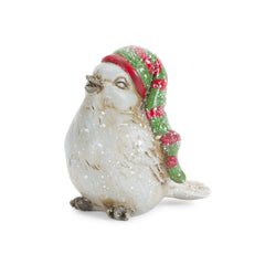 Winter Bird Figurine with Stocking Hat (Set of 12)