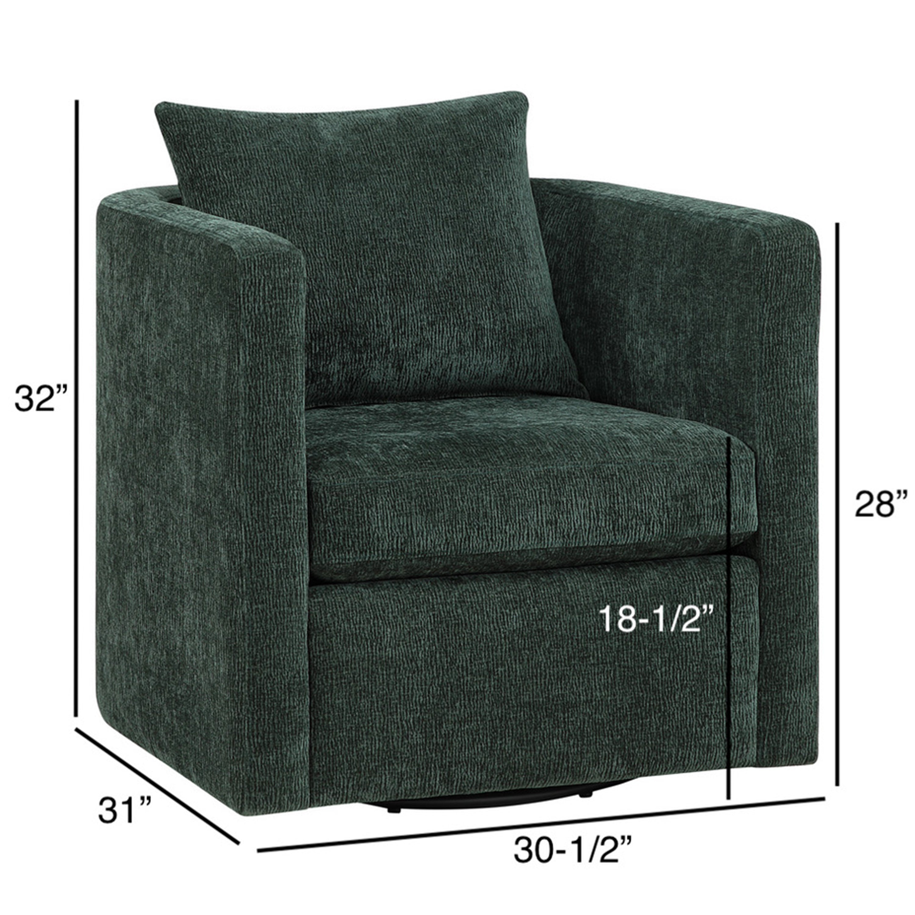 Sutton Swivel Barrel Chair with Performance Fabric