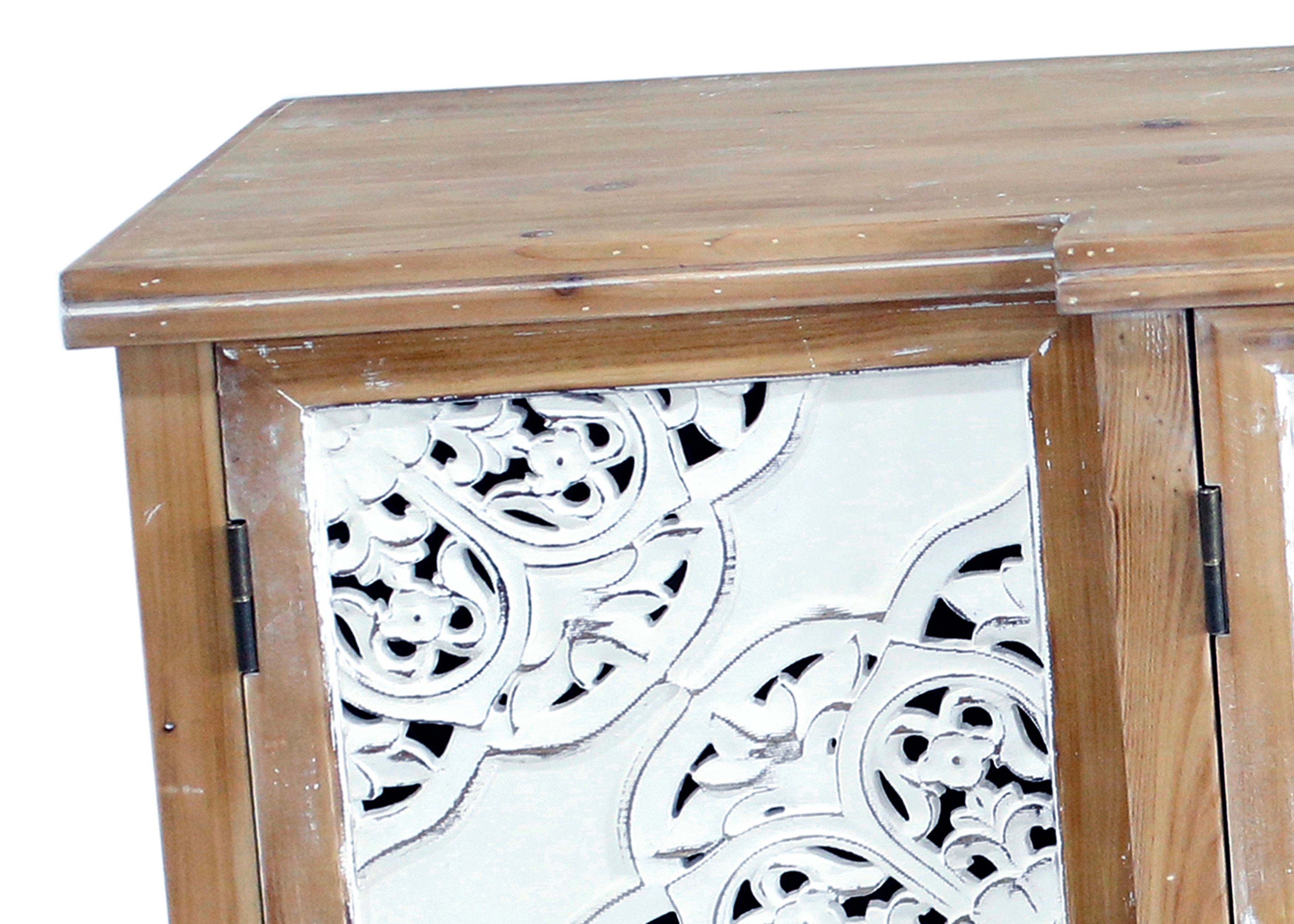 Hollow-Carved Accent Cabinenet