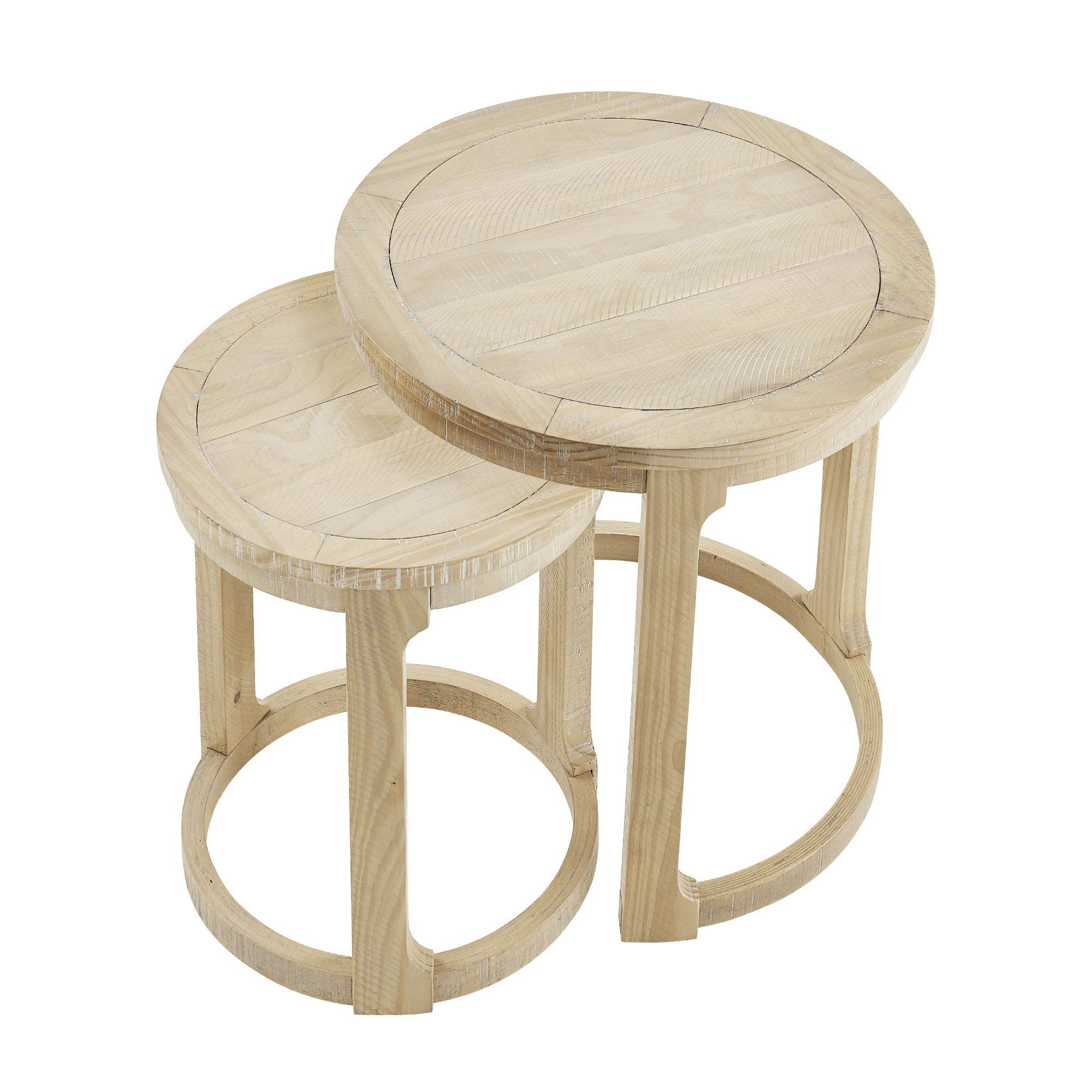 Modern Farmhouse Set of 2 Nesting Accent Tables
