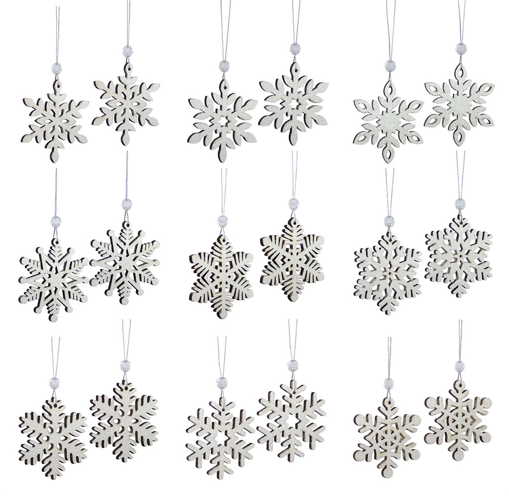 Wooden-Mini-Snowflake-Ornament-(Set-of-18)-Ornaments