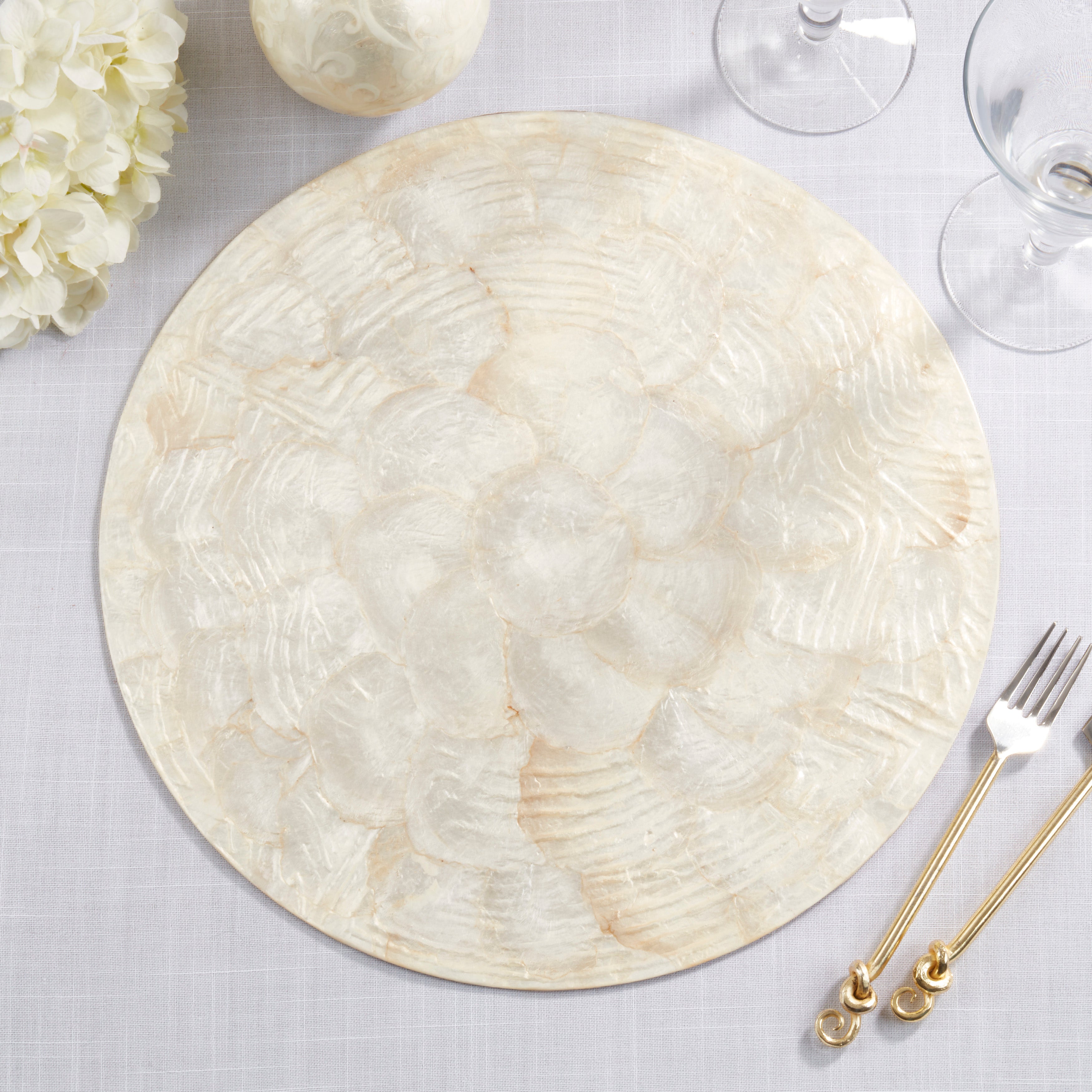Wavy Capiz Shell Placemat, Set of 4