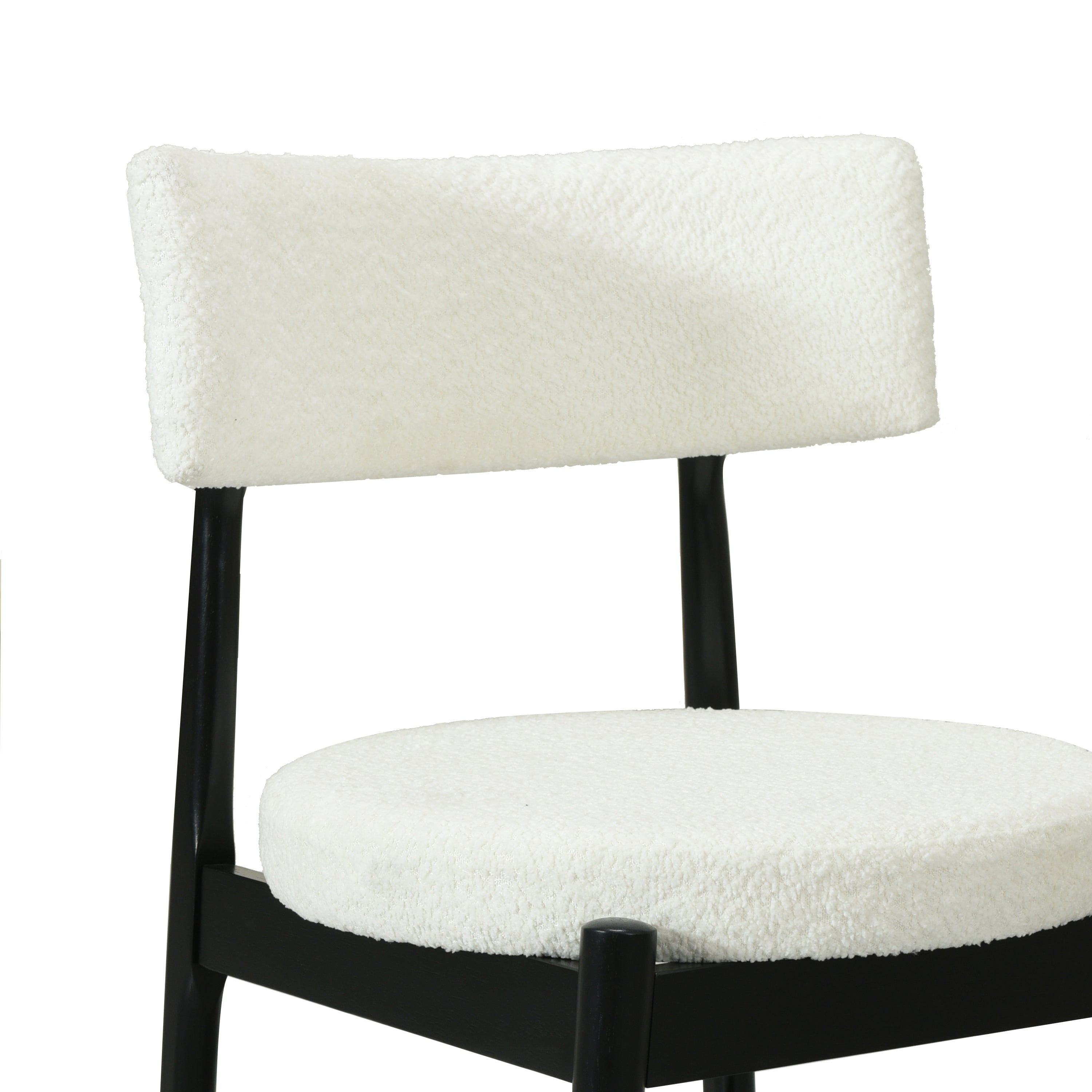 Harveston Mid Century Modern Boucle Upholstered Counter Stools, Set of 2