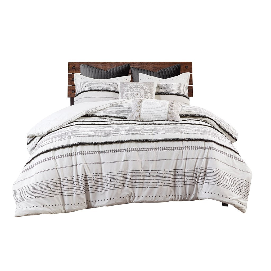 Nea Cotton Printed Comforter Set with Trim