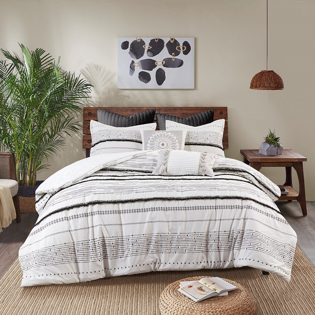 Nea Cotton Printed Comforter Set with Trim