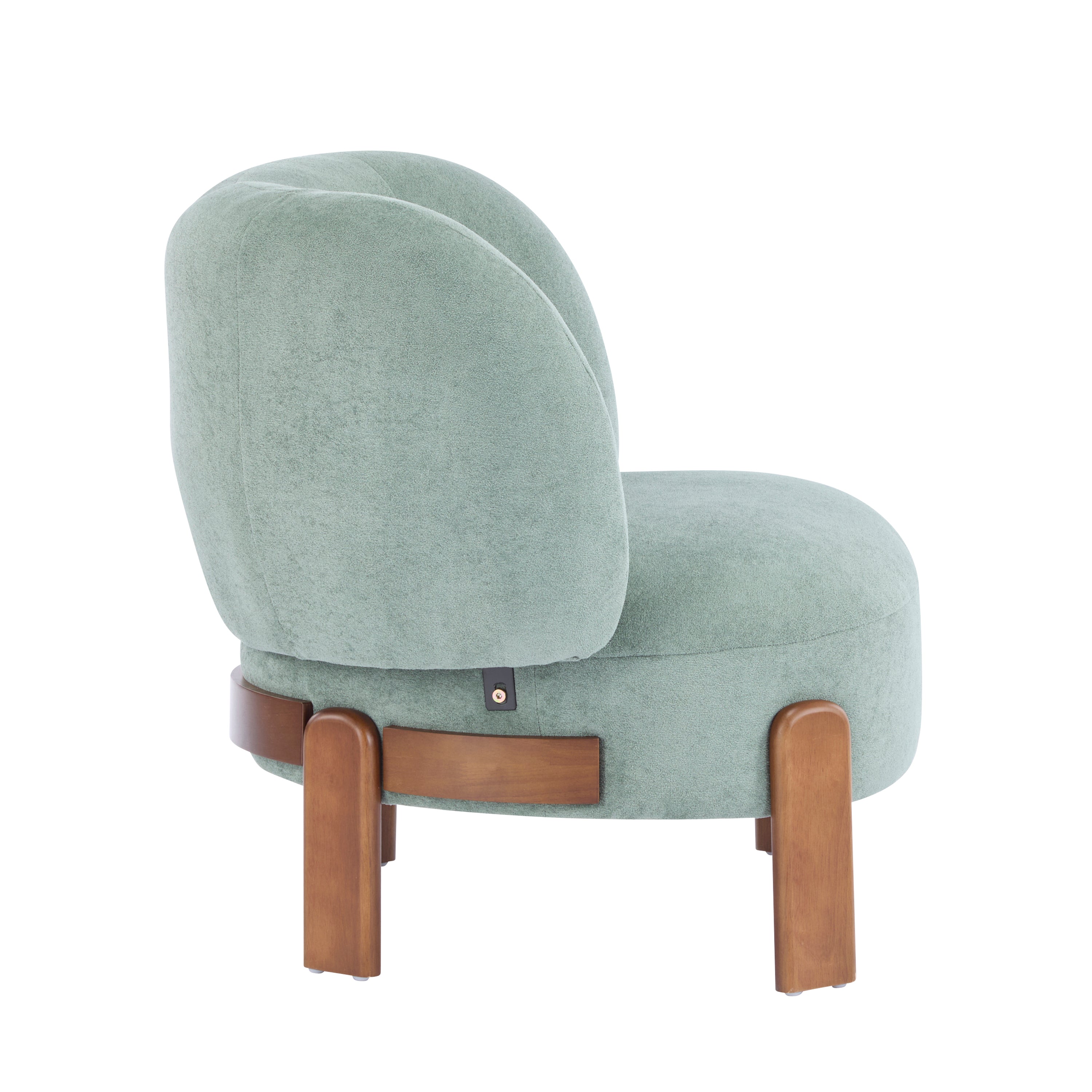 Modern Cozy Wingback Accent Arm Chair with Wooden Feet