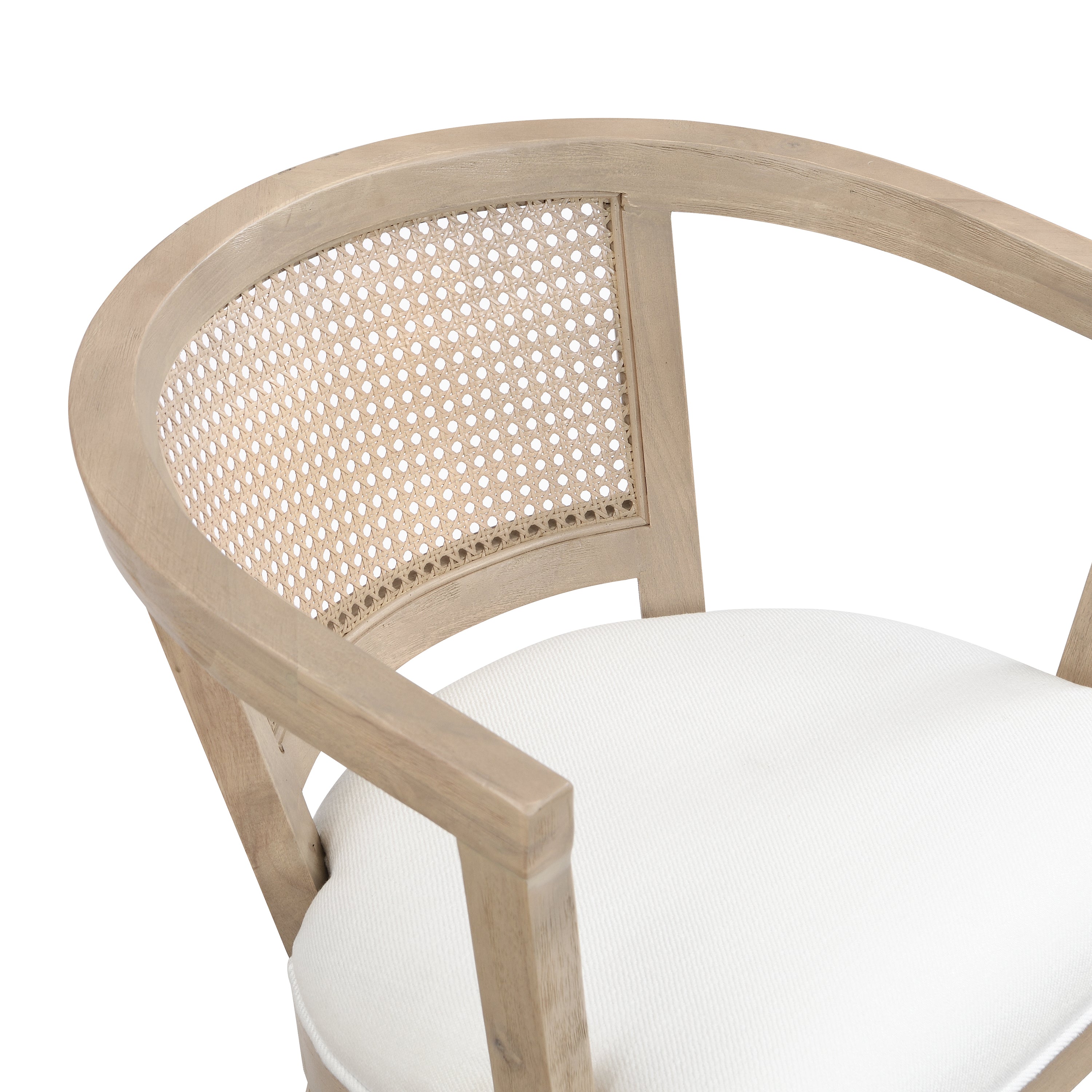 Rattan Barrel Dining Chair, Set of 2
