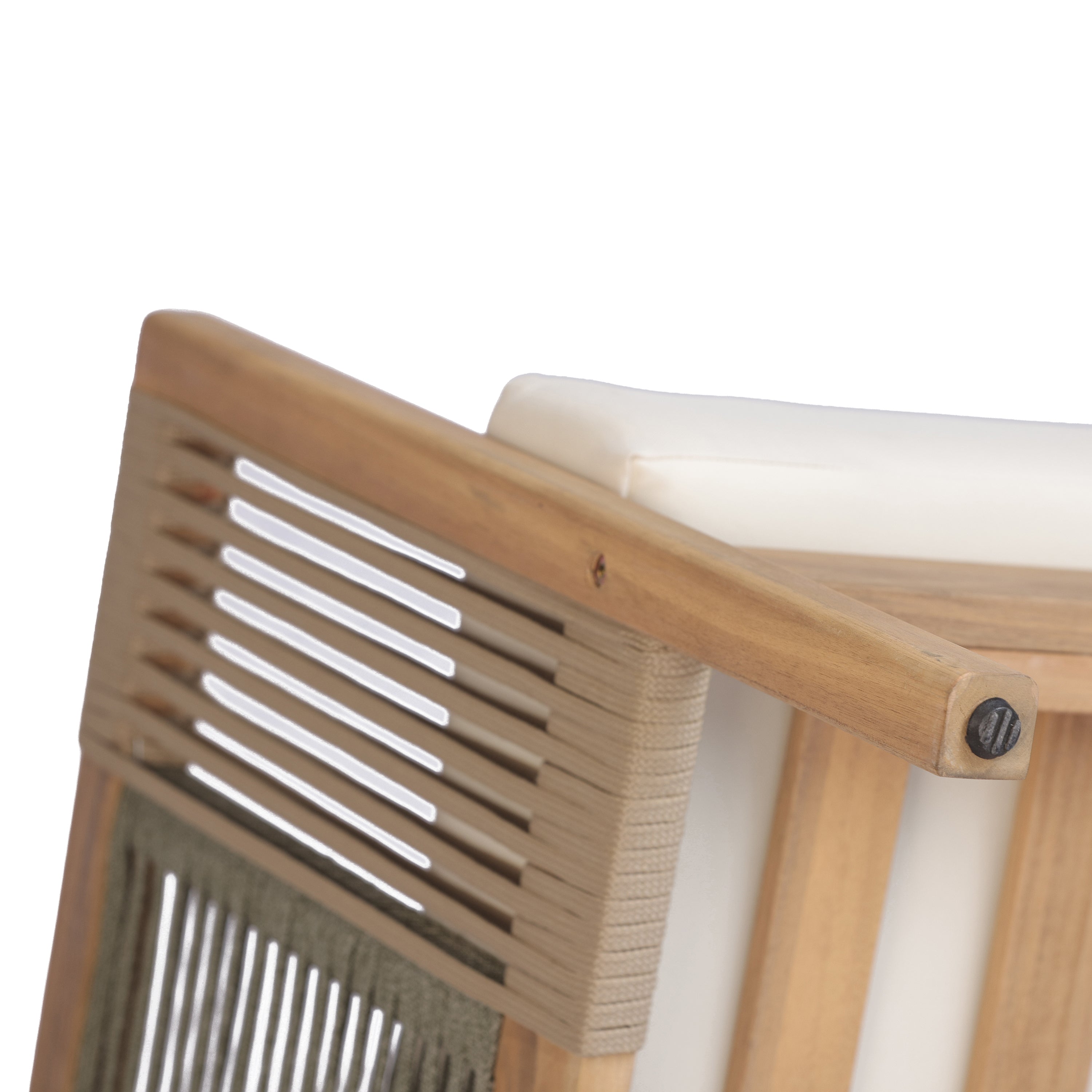 Potter Outdoor Acacia Wood Club Chairs, Set of 2