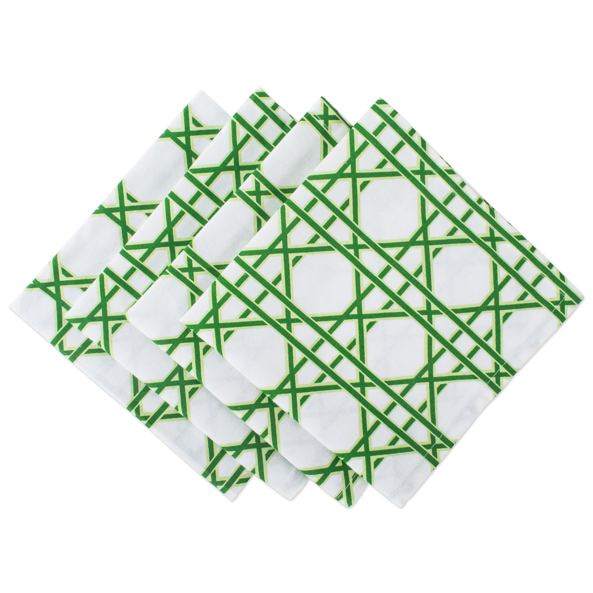 DII Cane Print Cotton Dinner Napkin 4-Piece Set