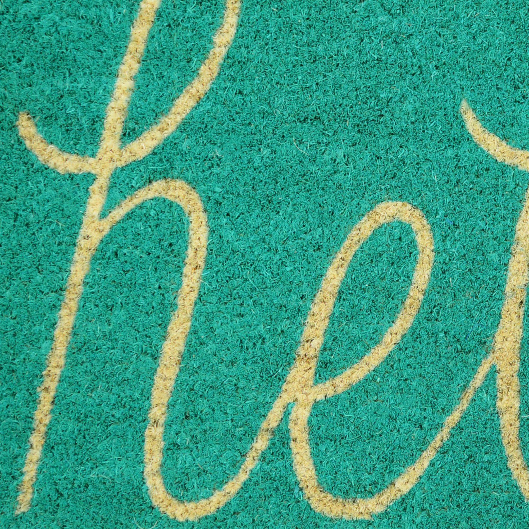 DII Hello Coir PVC-Backed Non-Slip Doormat