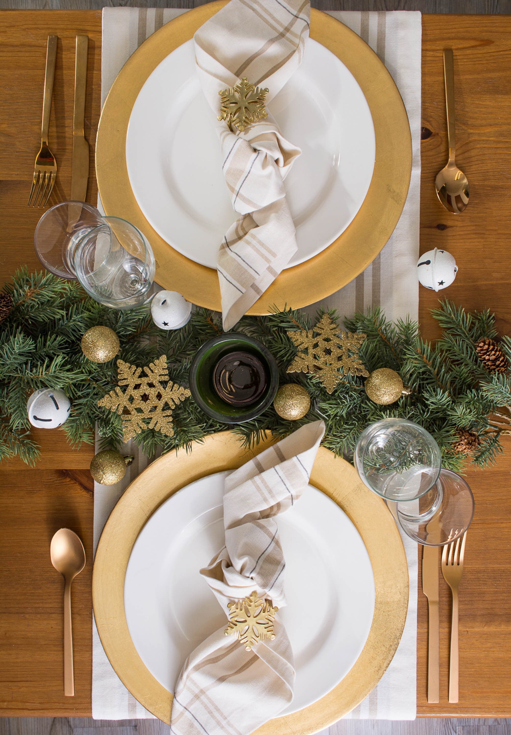 DII White French Stripe Cotton Dinner Napkin 6-Piece Set