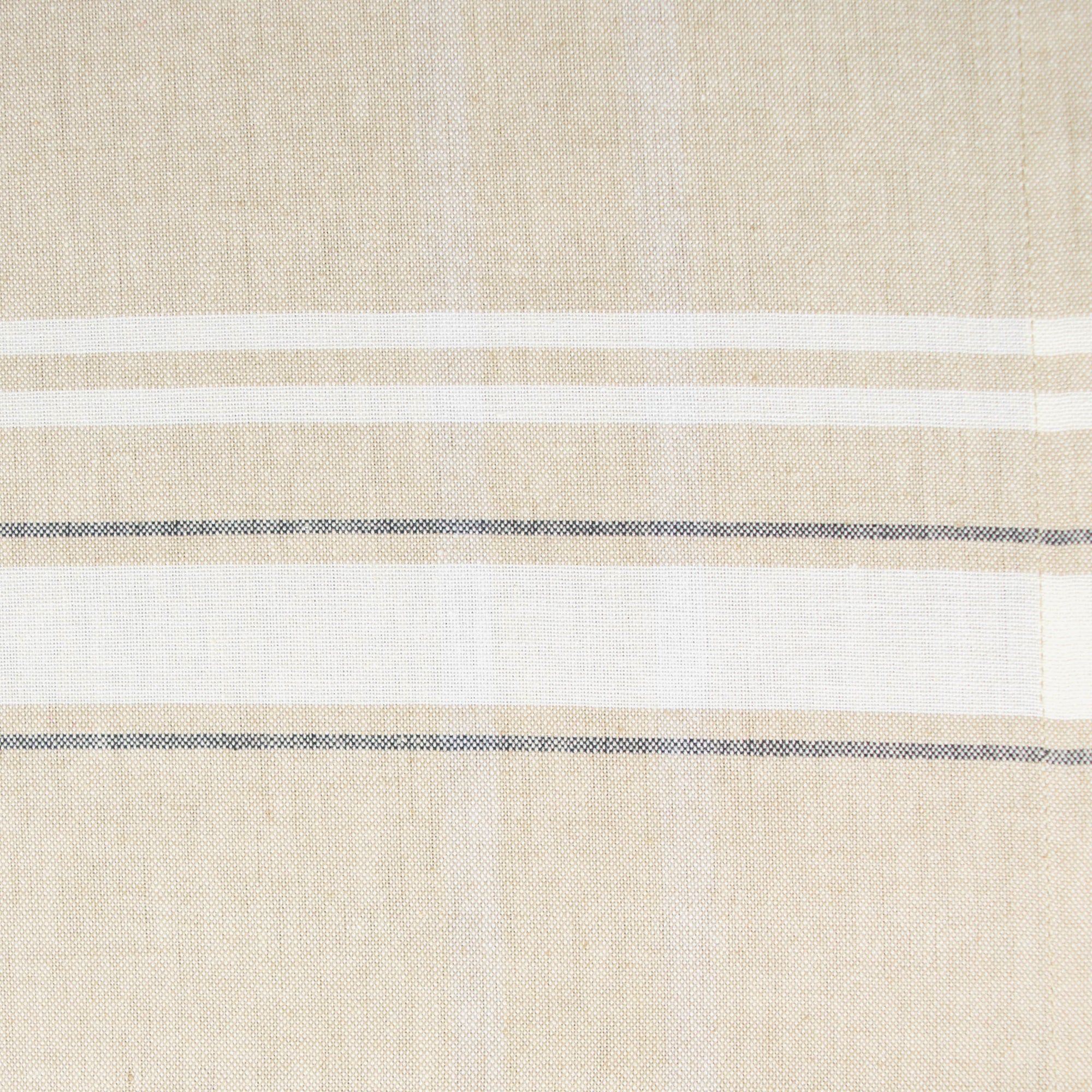 DII White French Stripe Cotton Tablecloth