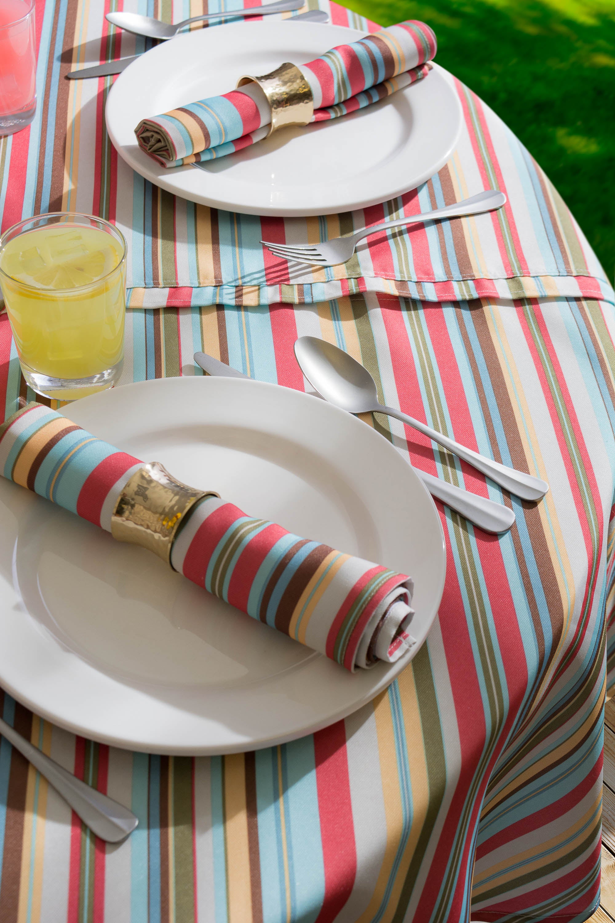 Summer Stripe Outdoor Rectangle Tablecloth