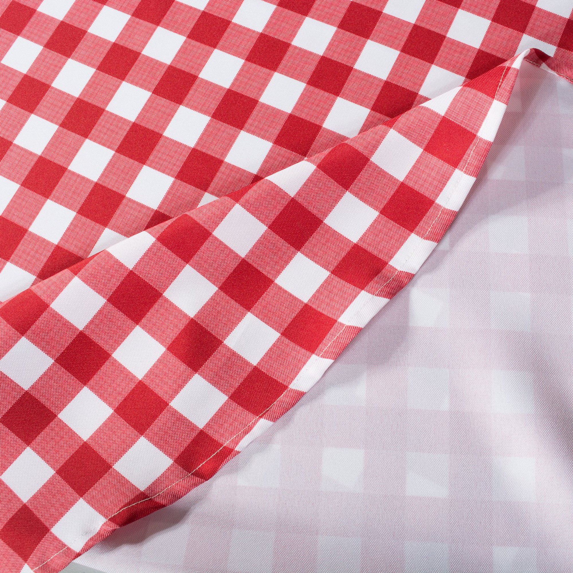 Tango Red Check Outdoor Tablecloth