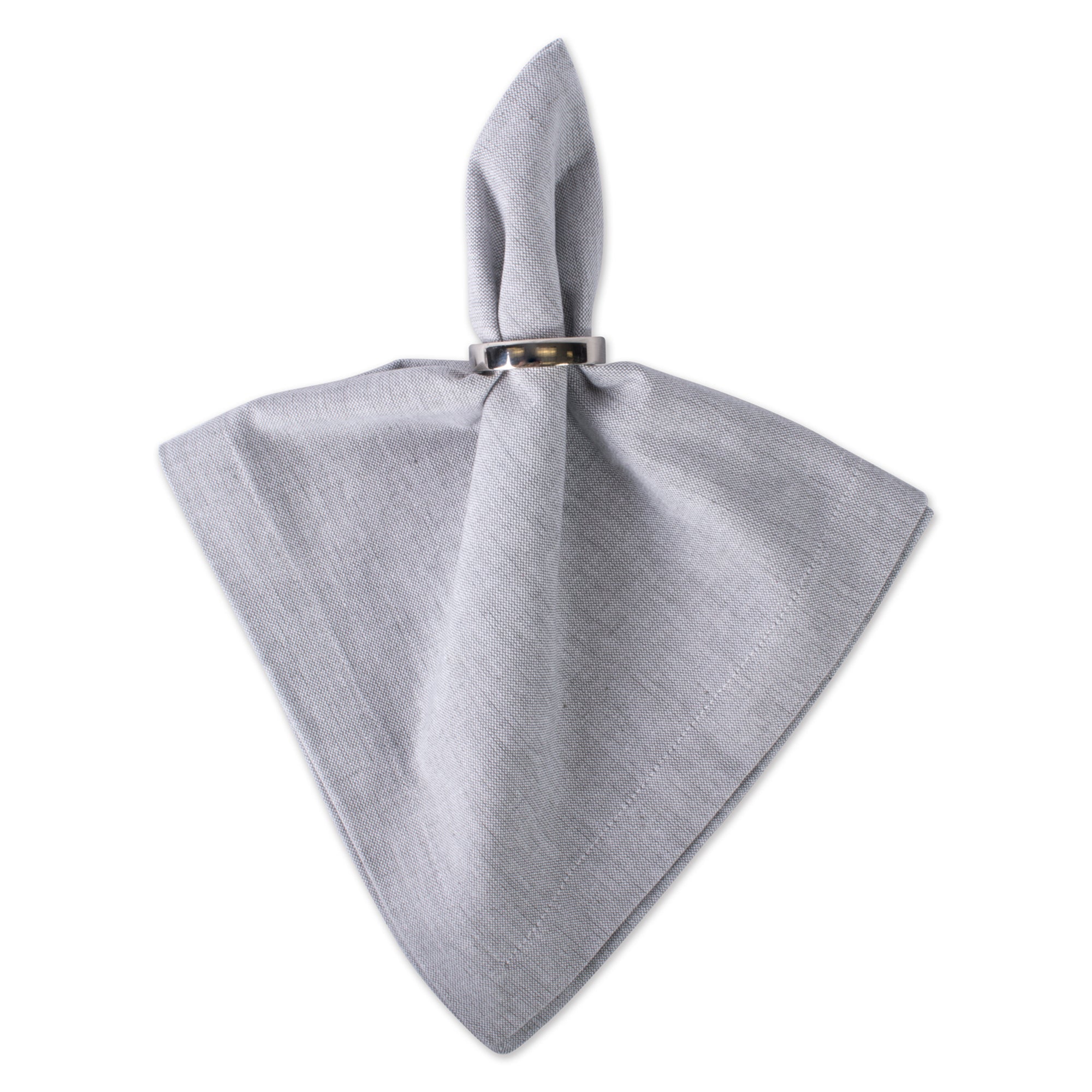 DII Solid Chambray Cotton Dinner Napkin 6-Piece Set