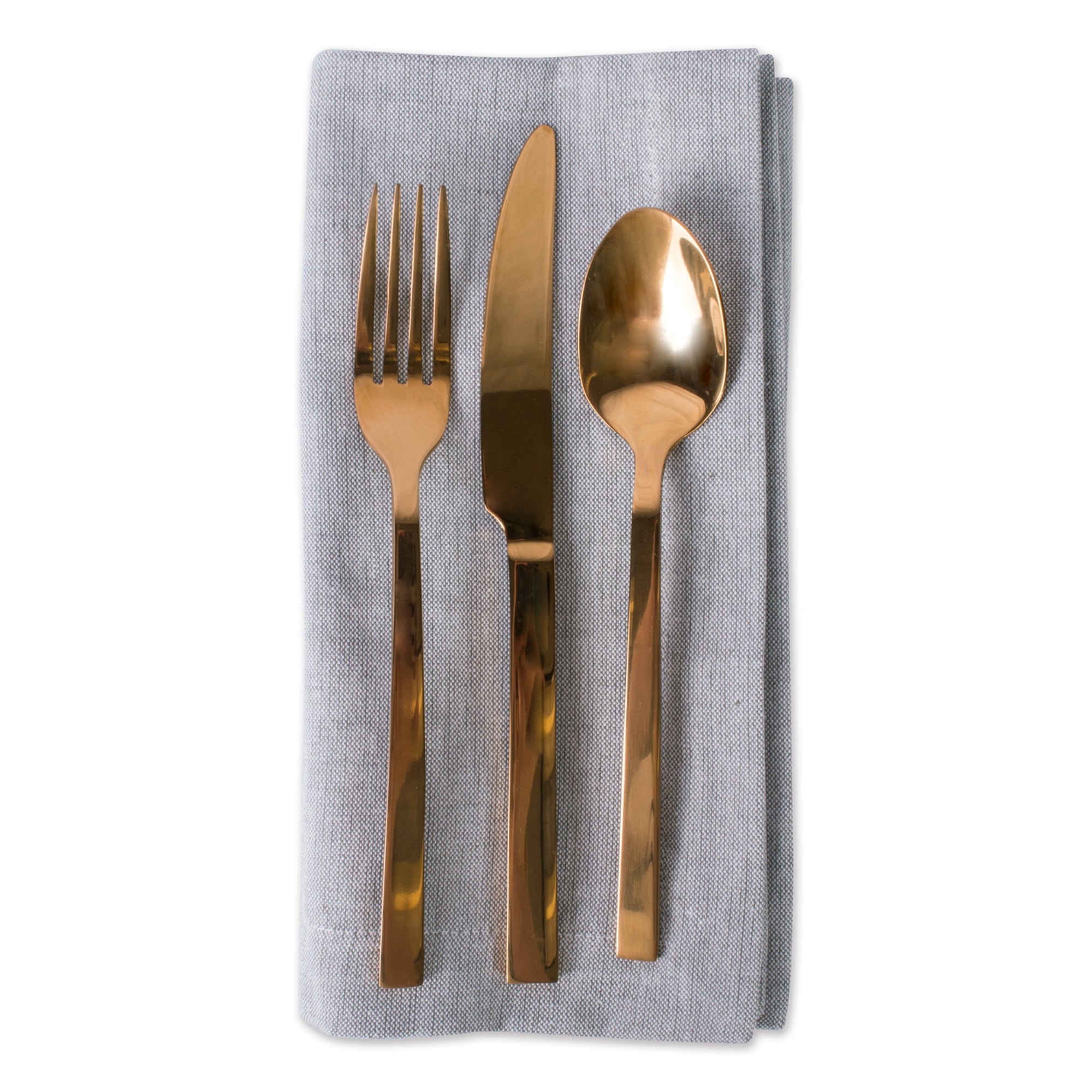 DII Solid Chambray Cotton Dinner Napkin 6-Piece Set