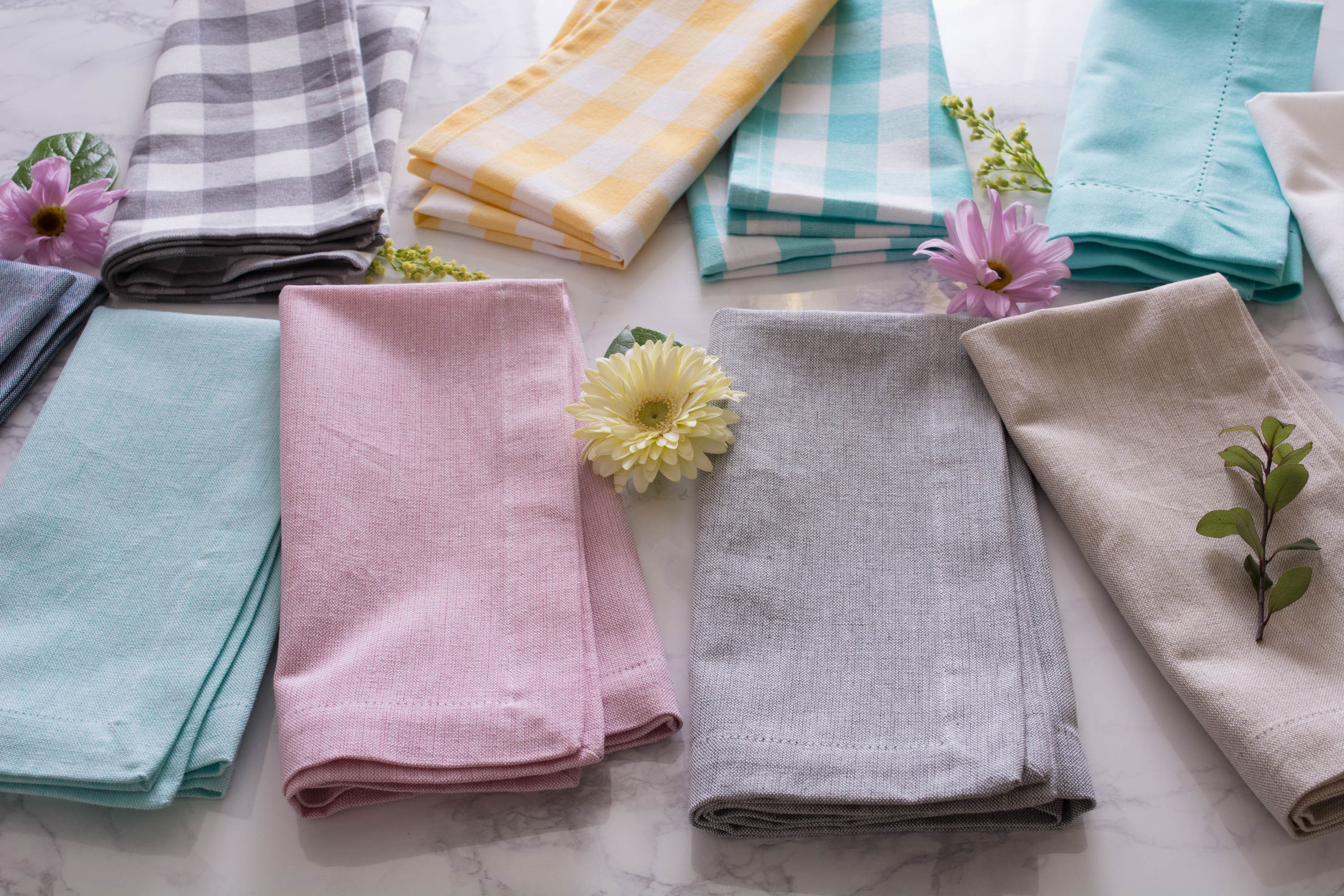 Gray Solid Chambray Tablecloth