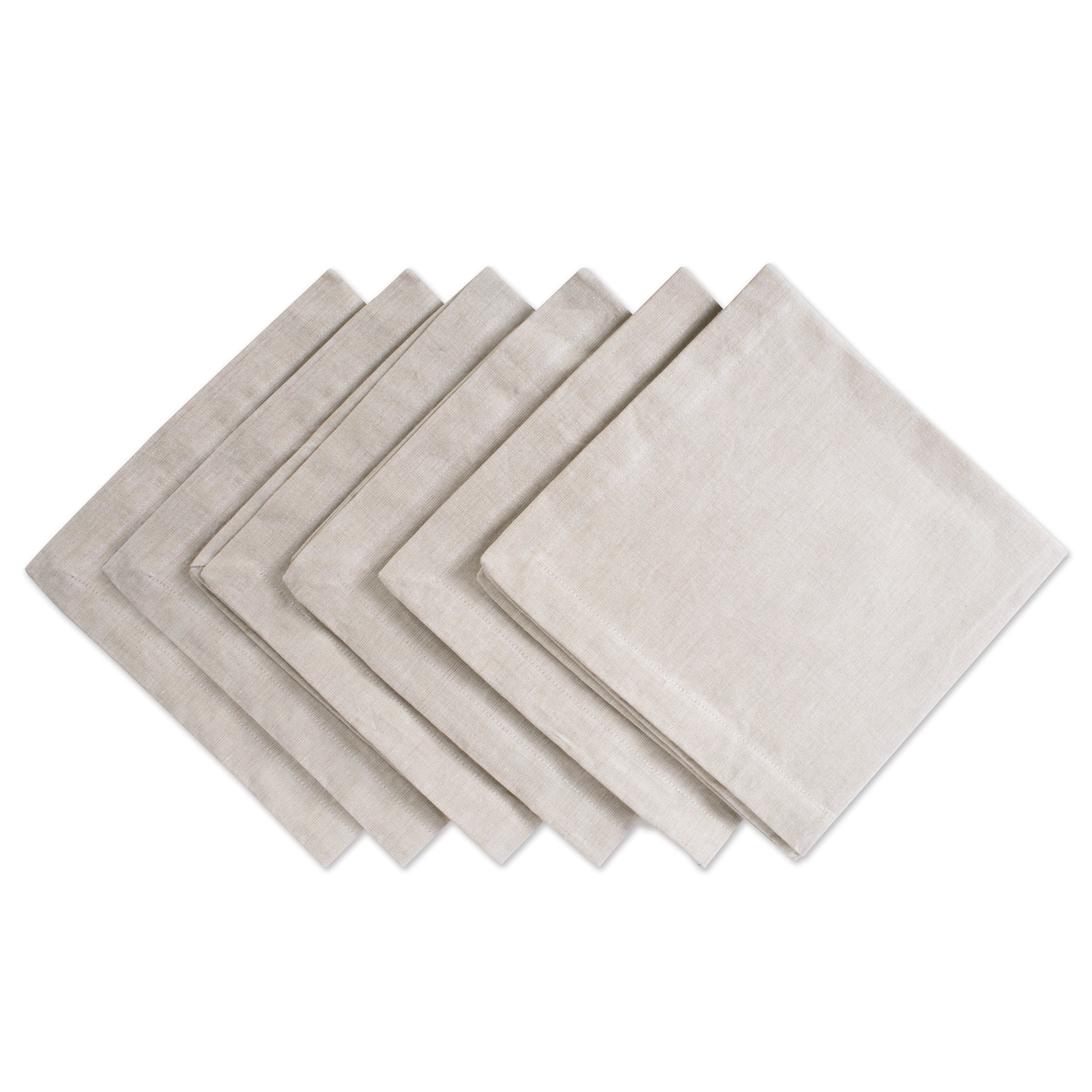 DII Solid Chambray Cotton Dinner Napkin 6-Piece Set