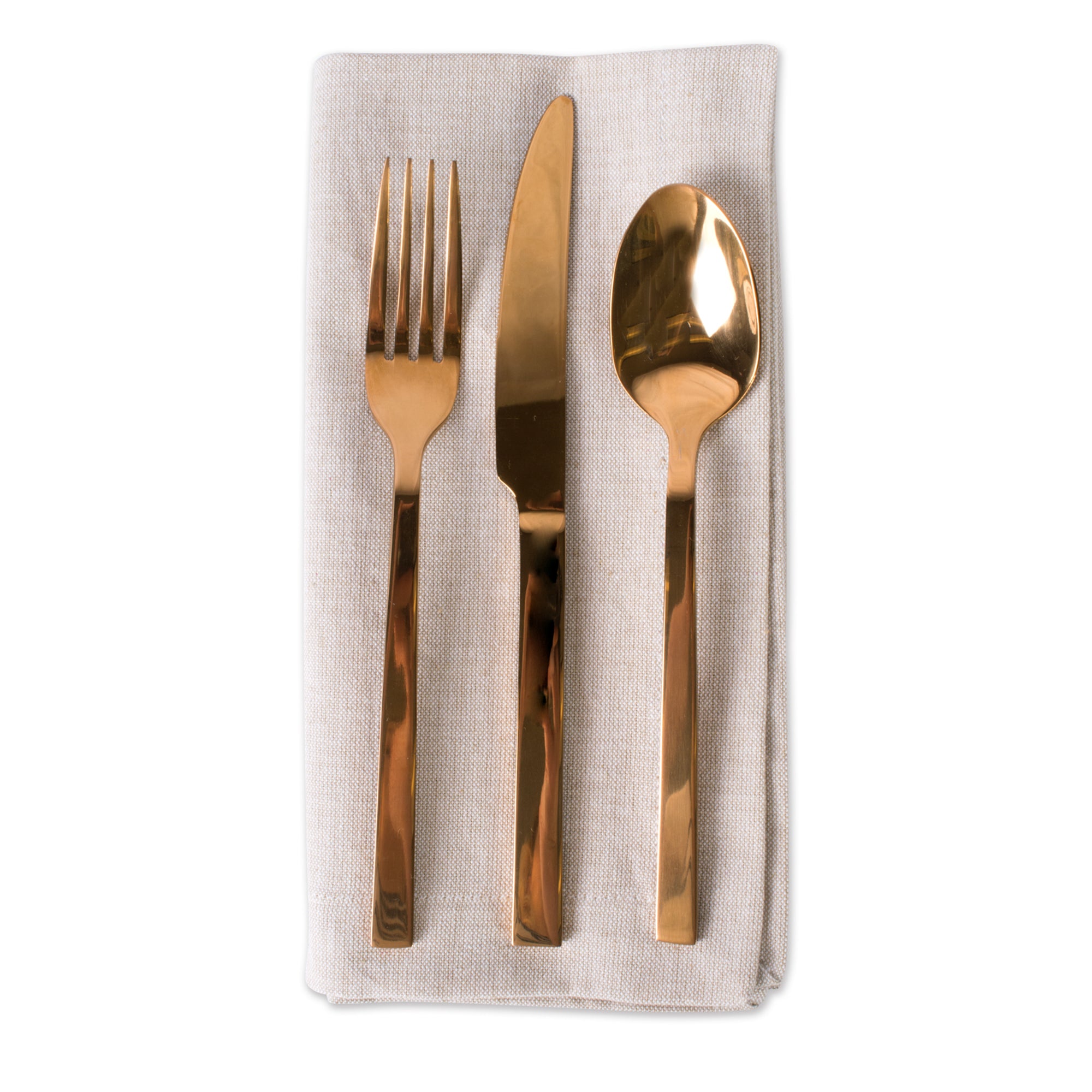DII Solid Chambray Cotton Dinner Napkin 6-Piece Set