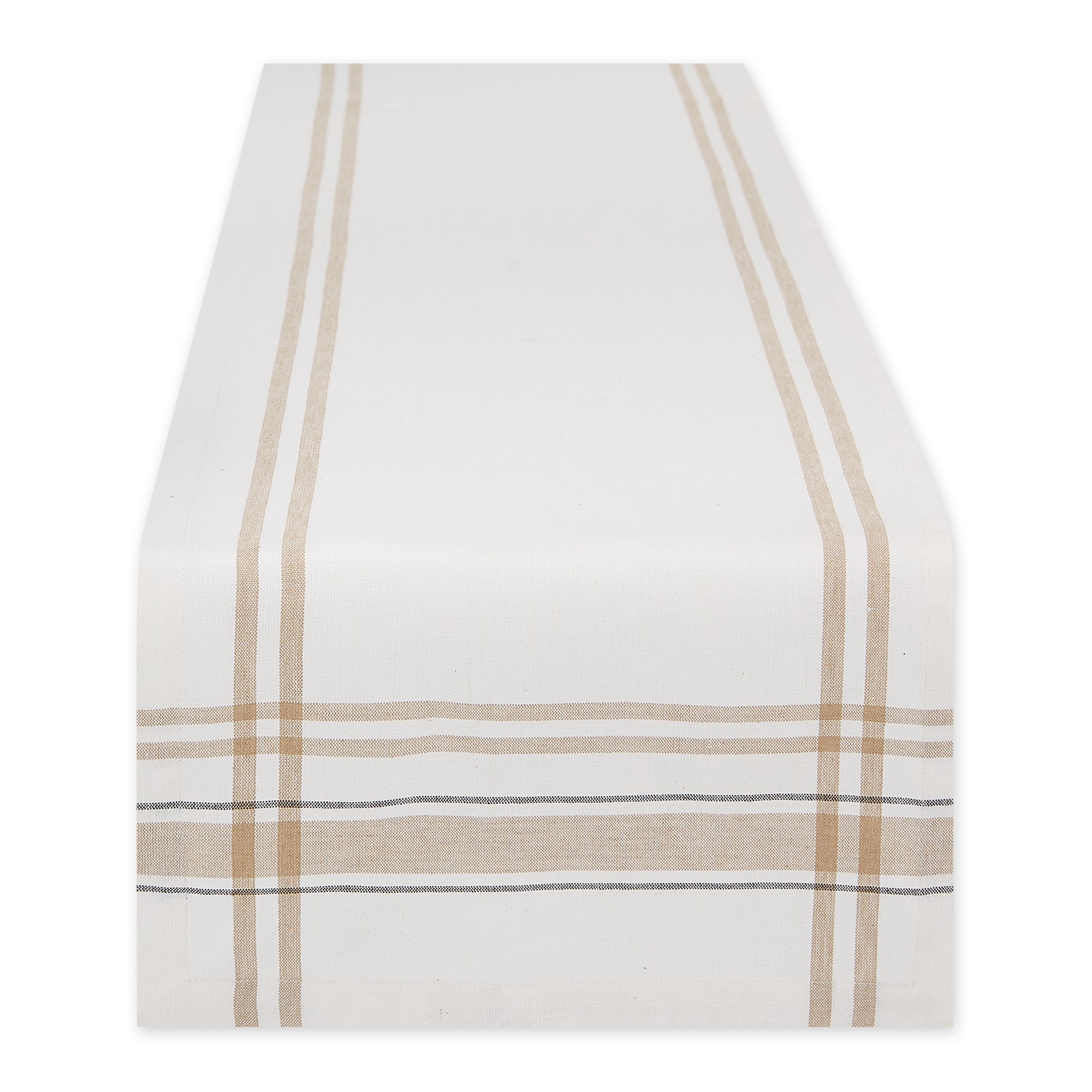 DII Chambray French Stripe Cotton Table Runner