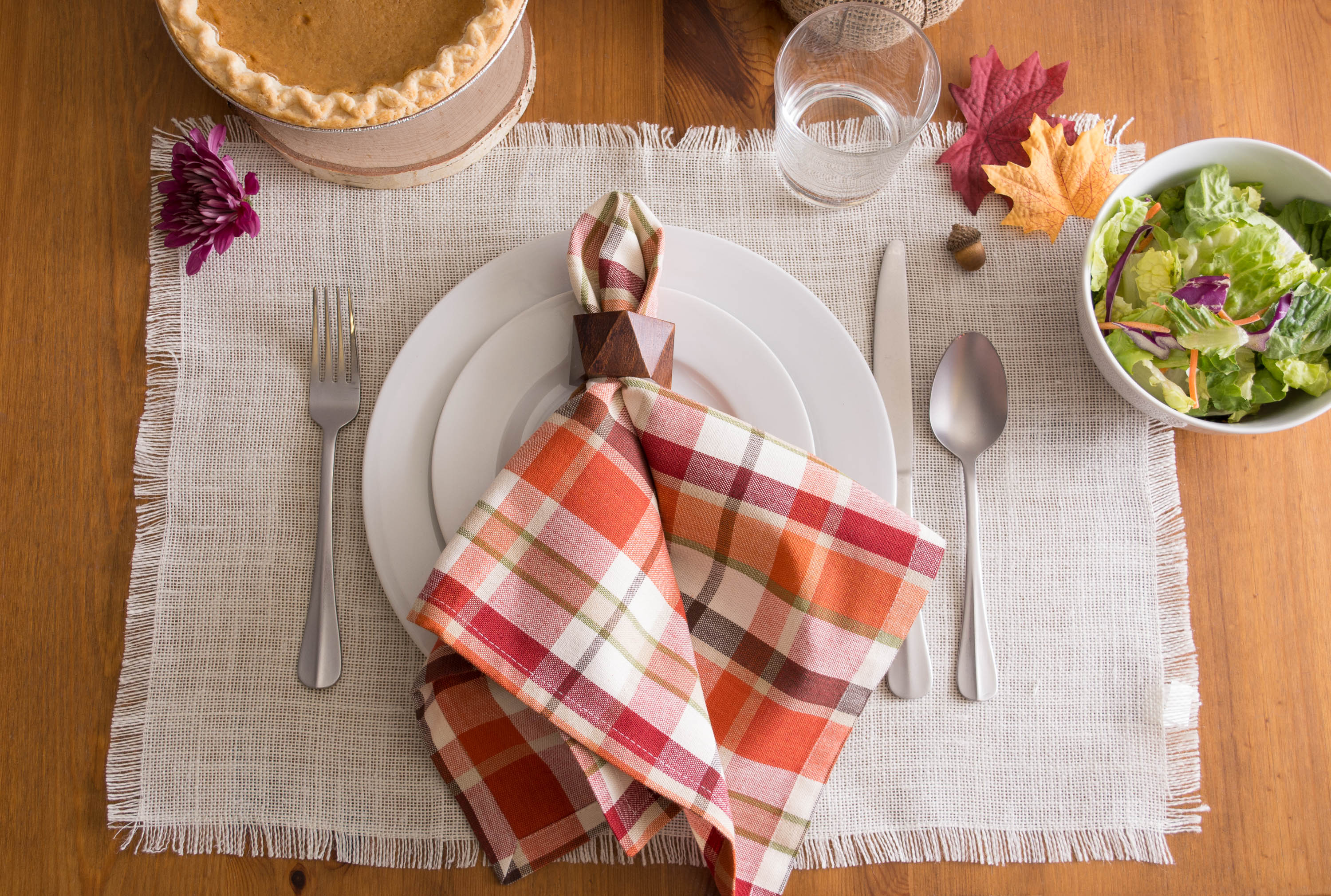 DII Bleached Jute Placemat 6-Piece Set