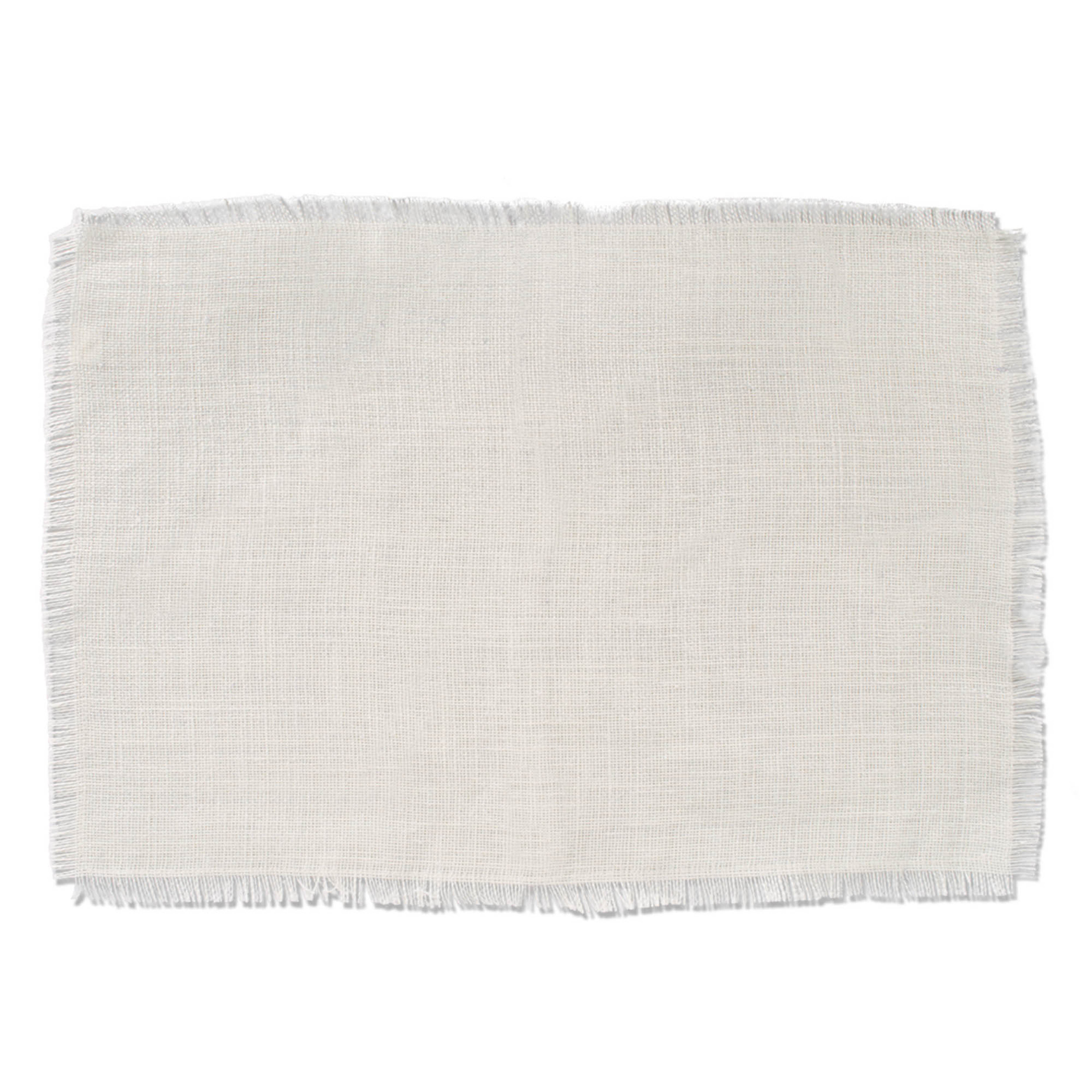 DII Bleached Jute Placemat 6-Piece Set