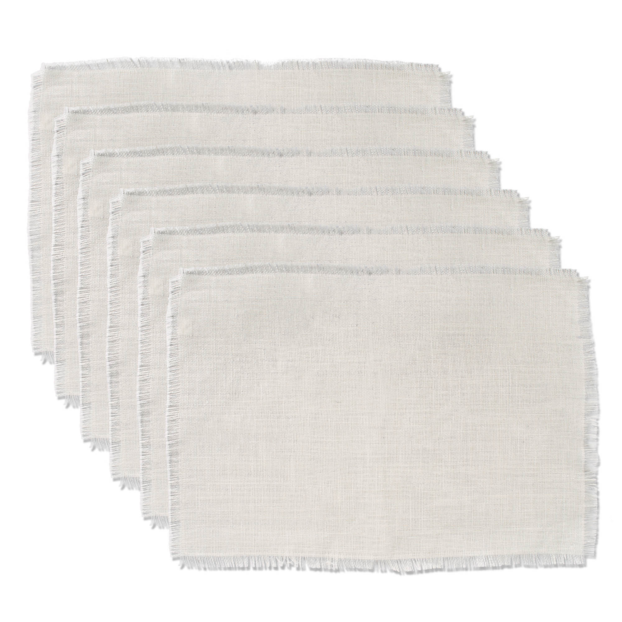 DII Bleached Jute Placemat 6-Piece Set