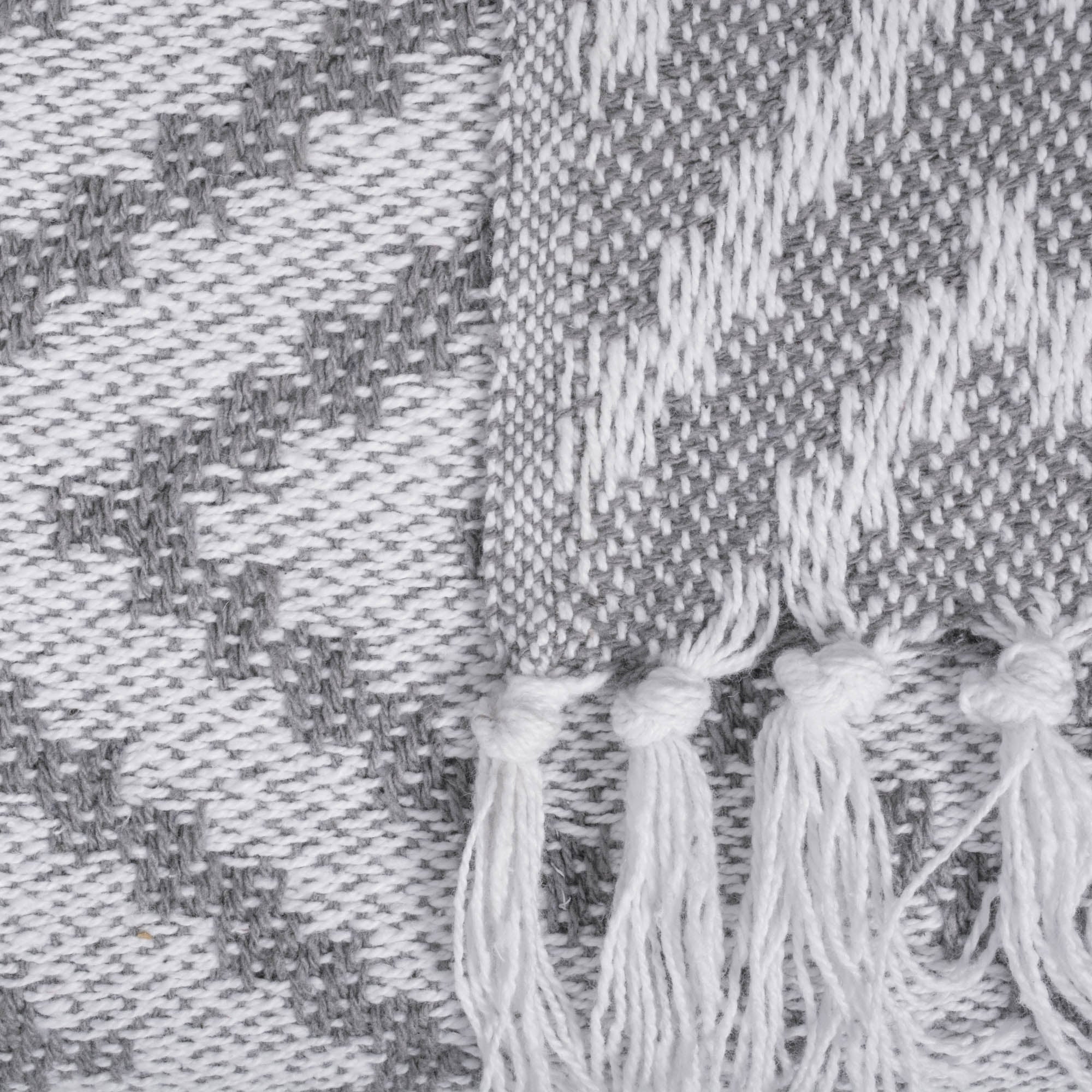 Gray Large Chevron Throw