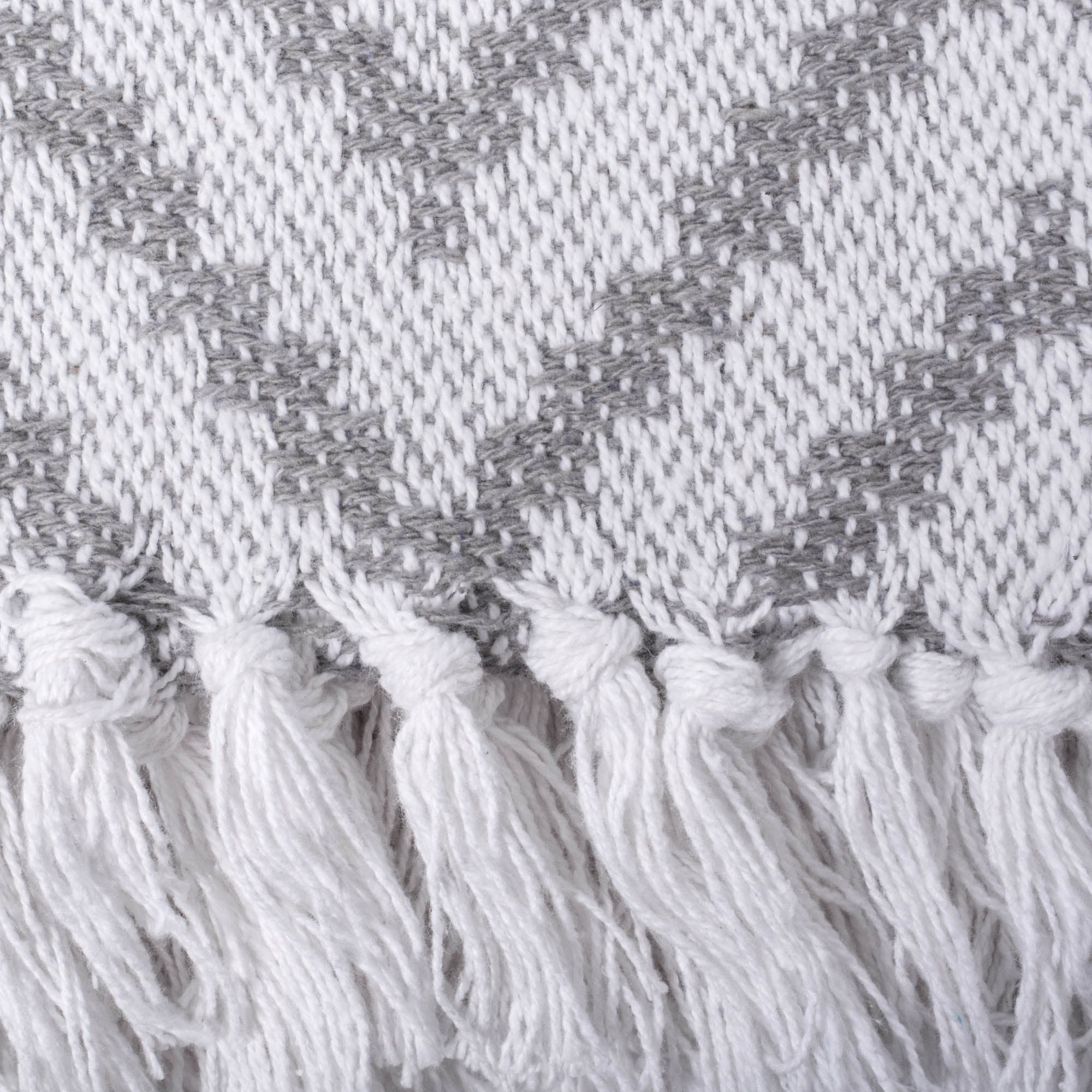 Gray Large Chevron Throw