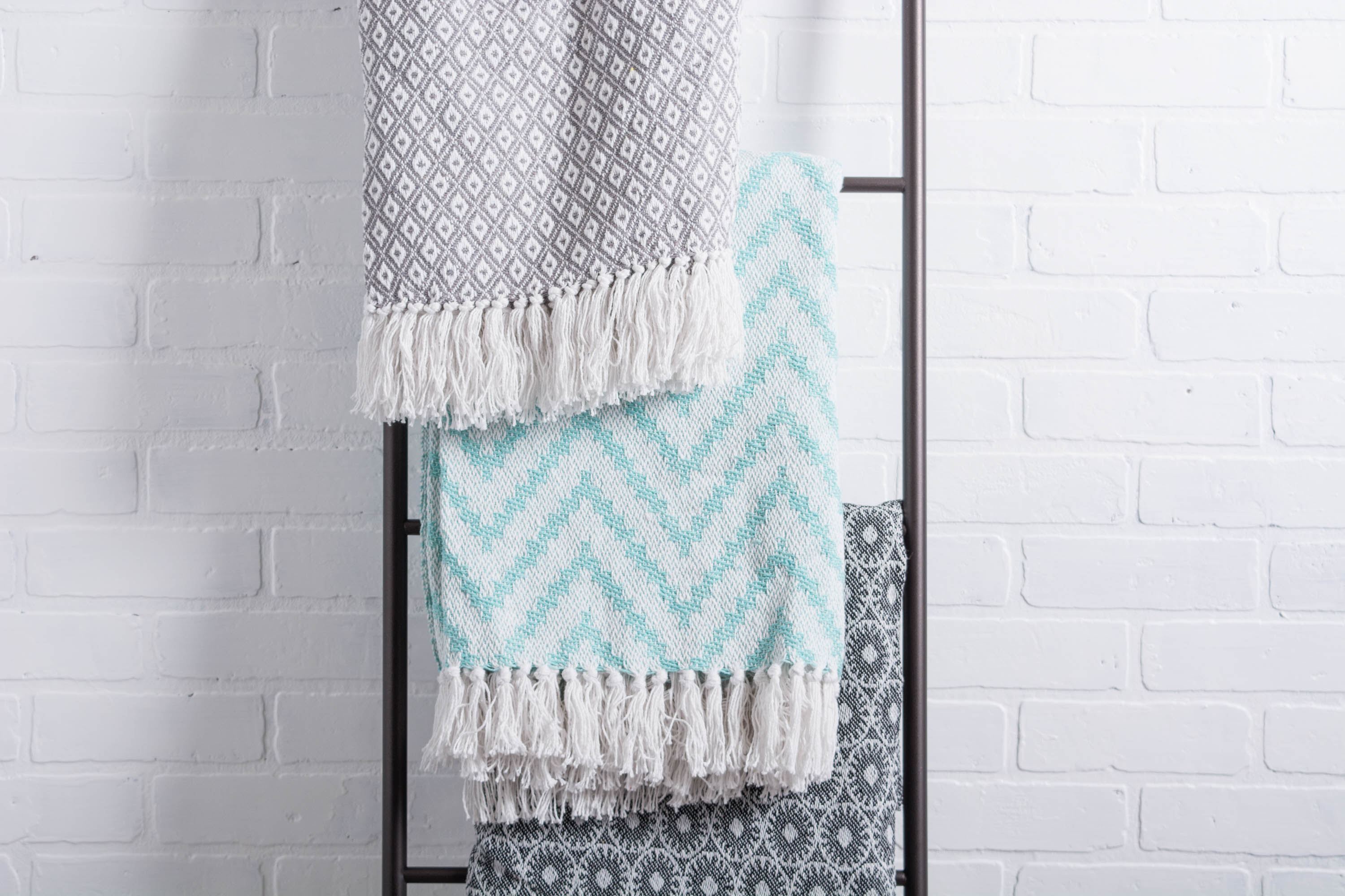 Gray Large Chevron Throw
