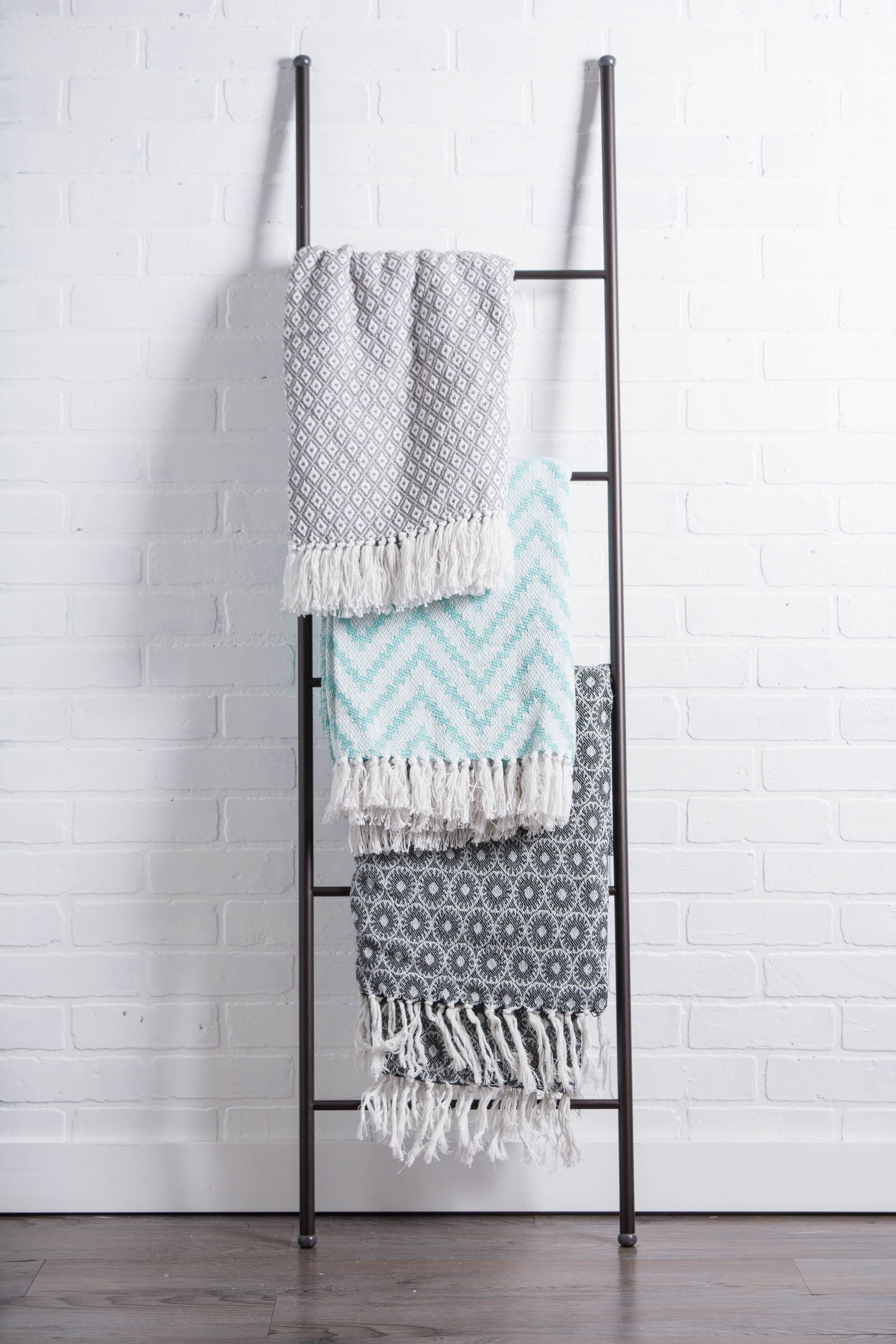 Gray Large Chevron Throw