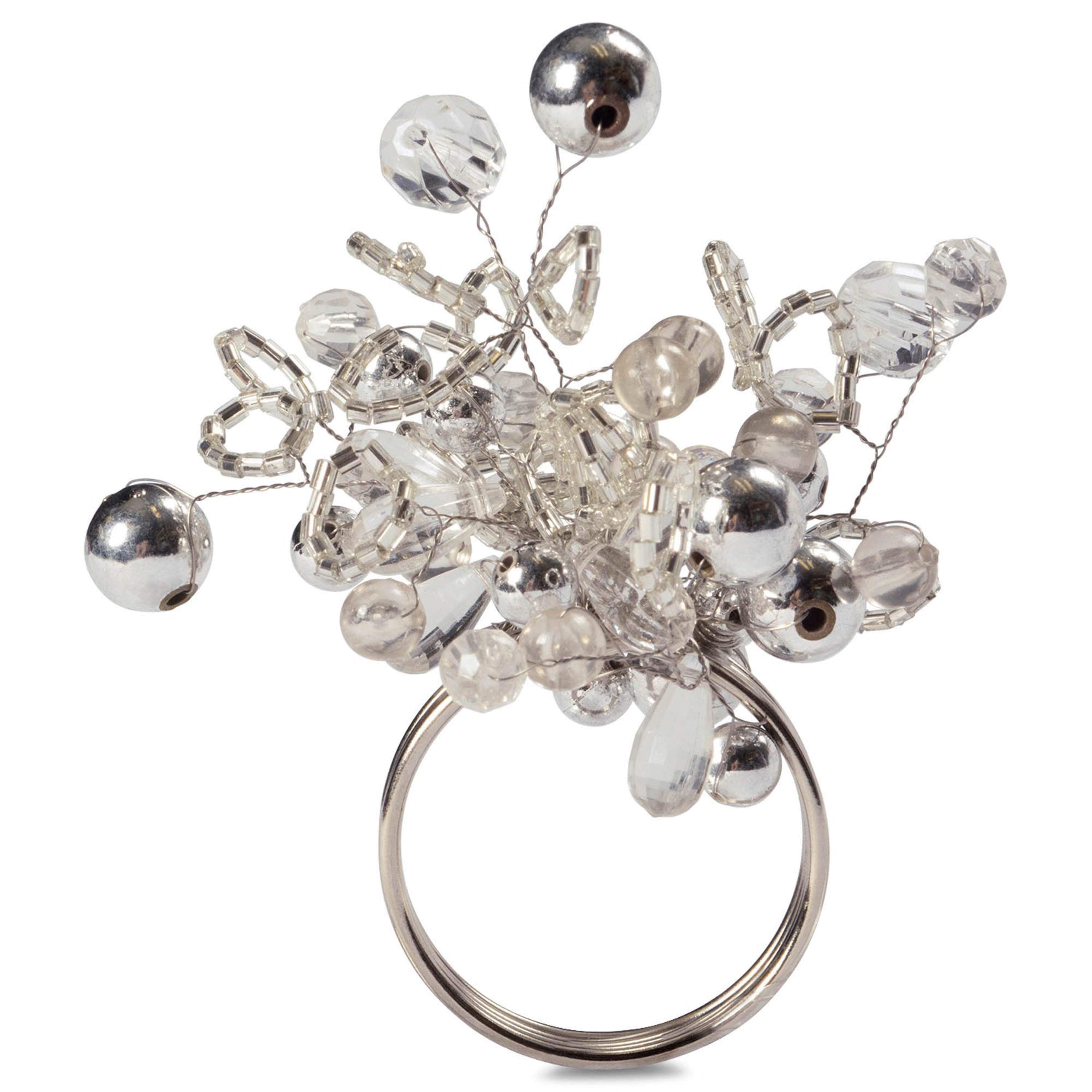 Gold Multibead Napkin Ring Set of 6