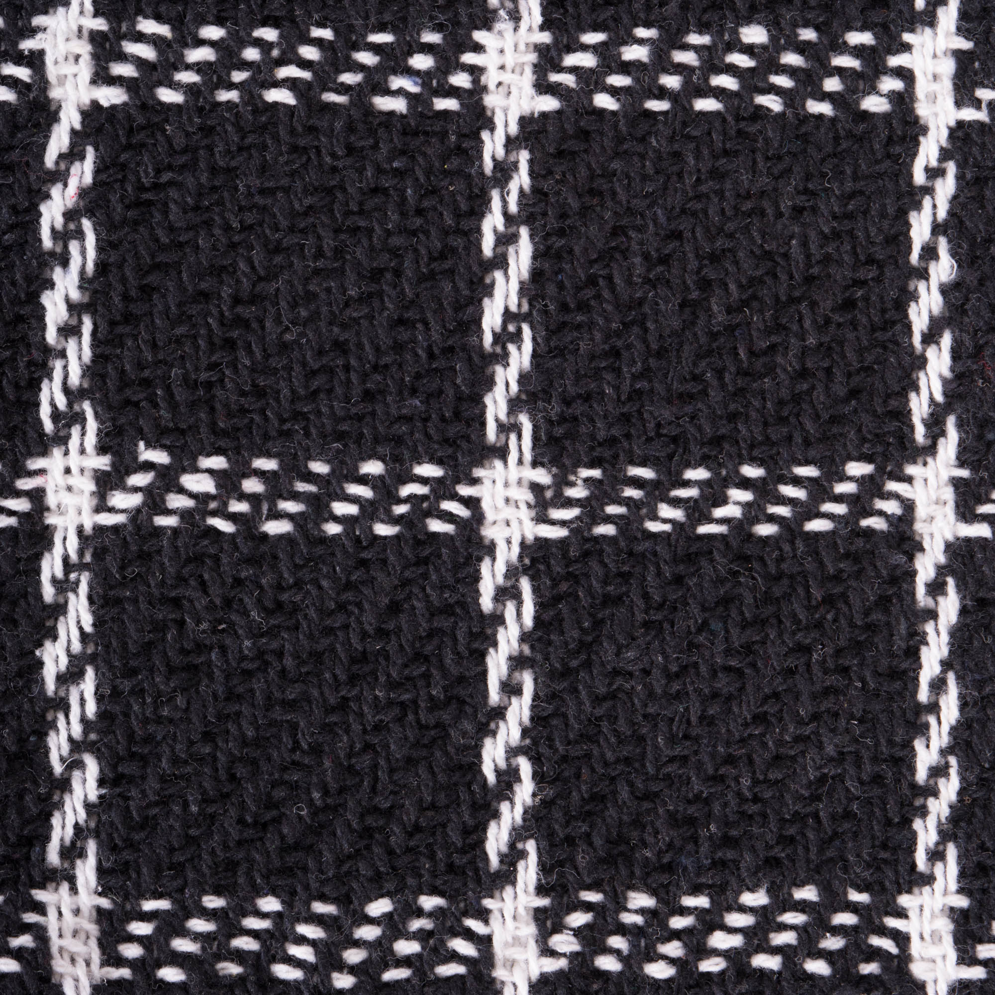 Black Checked Plaid Throw