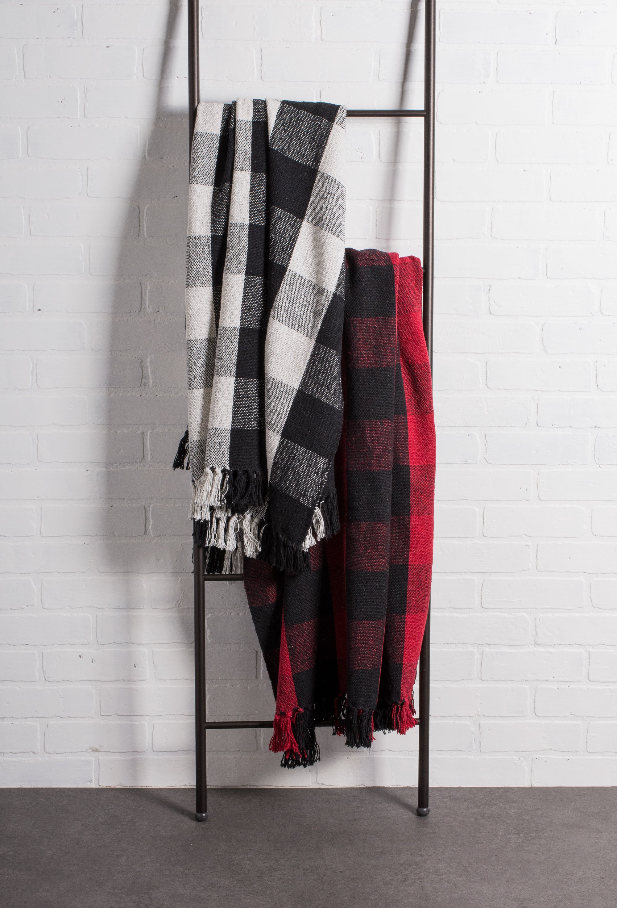 Black & White Buffalo Check Throw