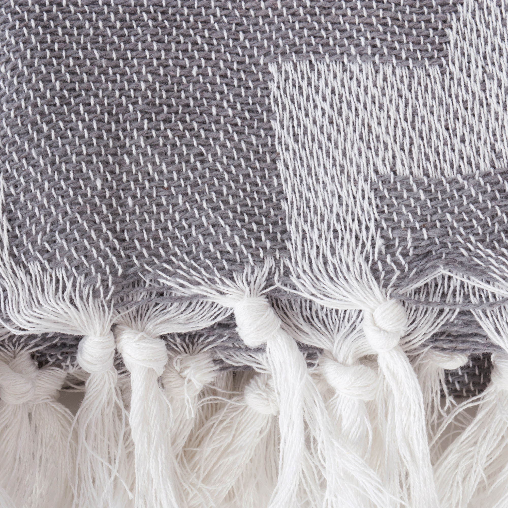 Gray Lattice Throw