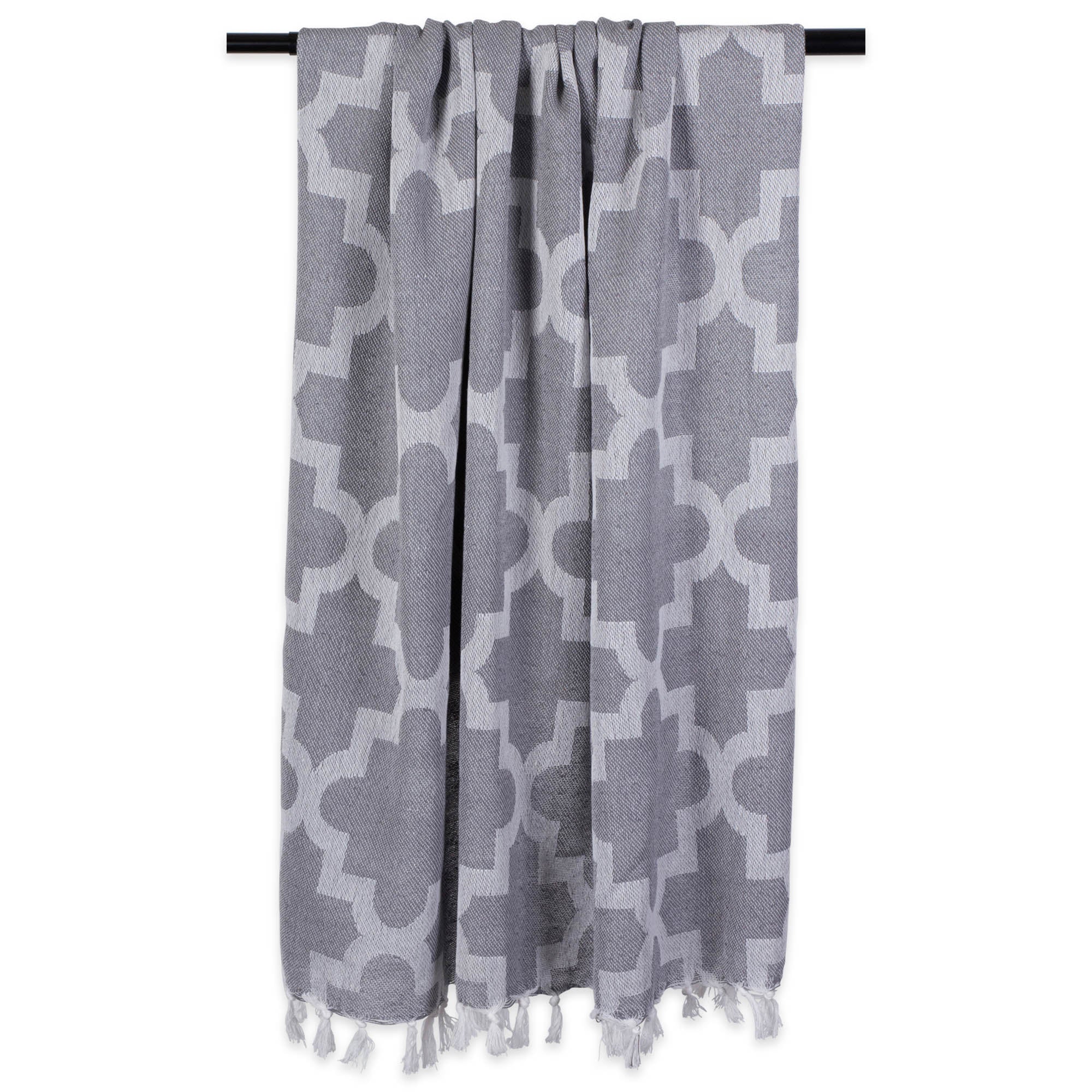 Gray Lattice Throw
