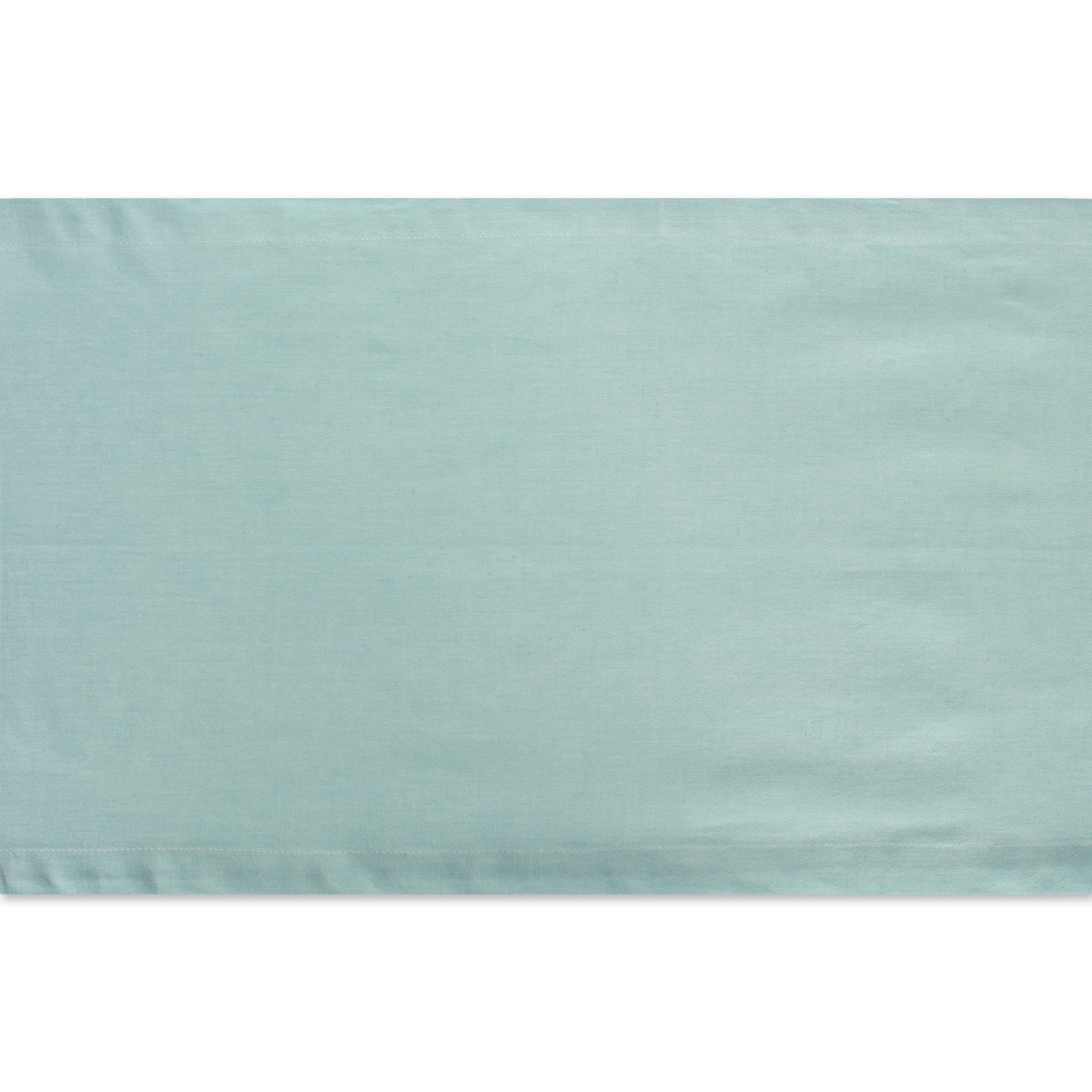Aqua Solid Chambray Table Runner