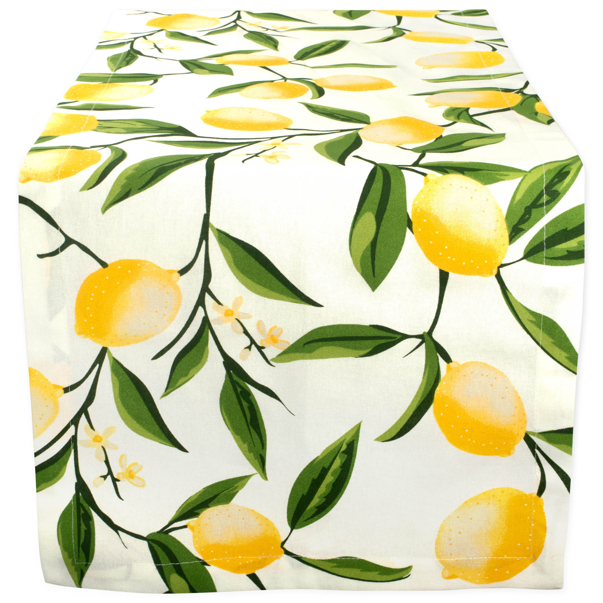 DII Lemon Bliss Print Cotton Table Runner