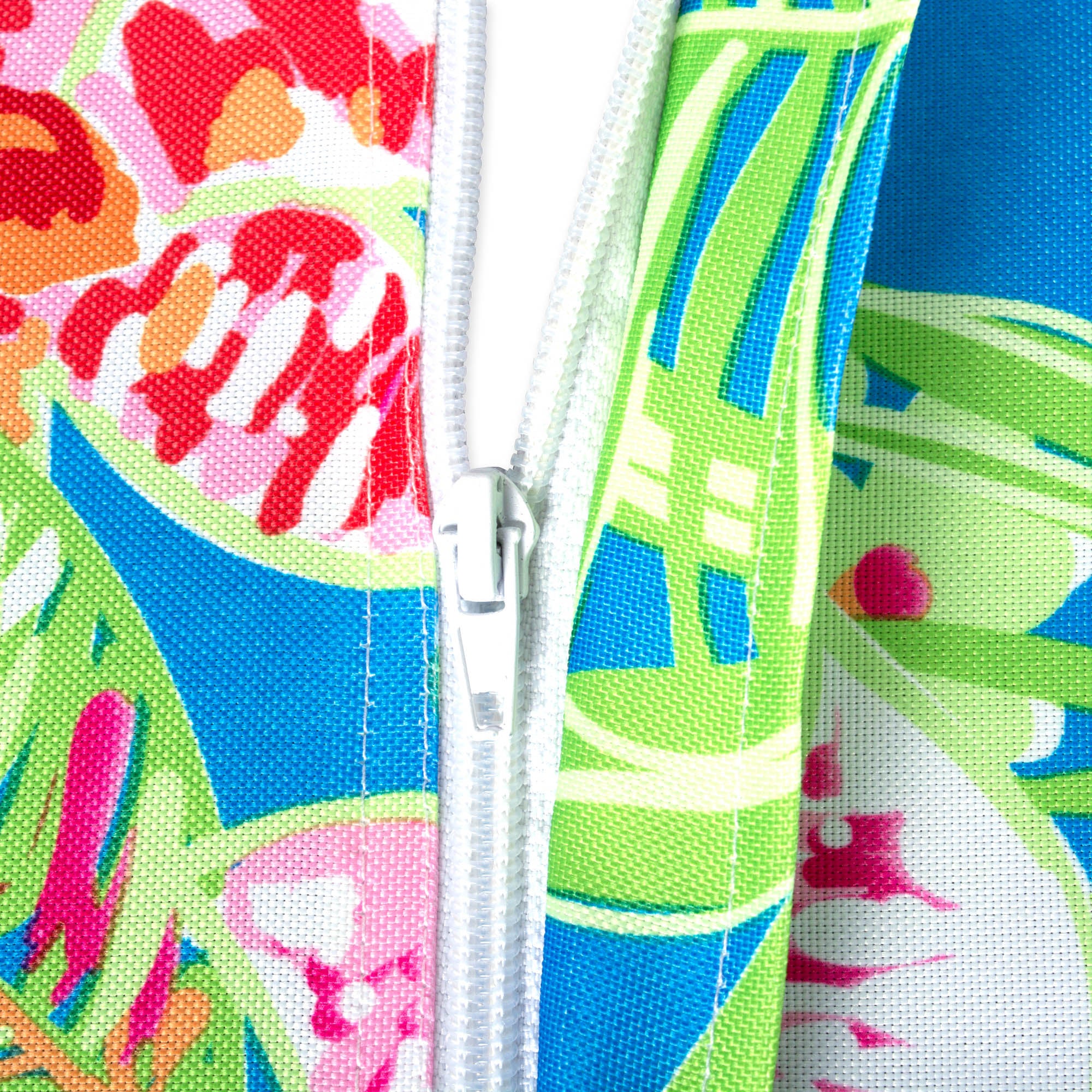 Summer Floral Outdoor Round Tablecloth With Zipper