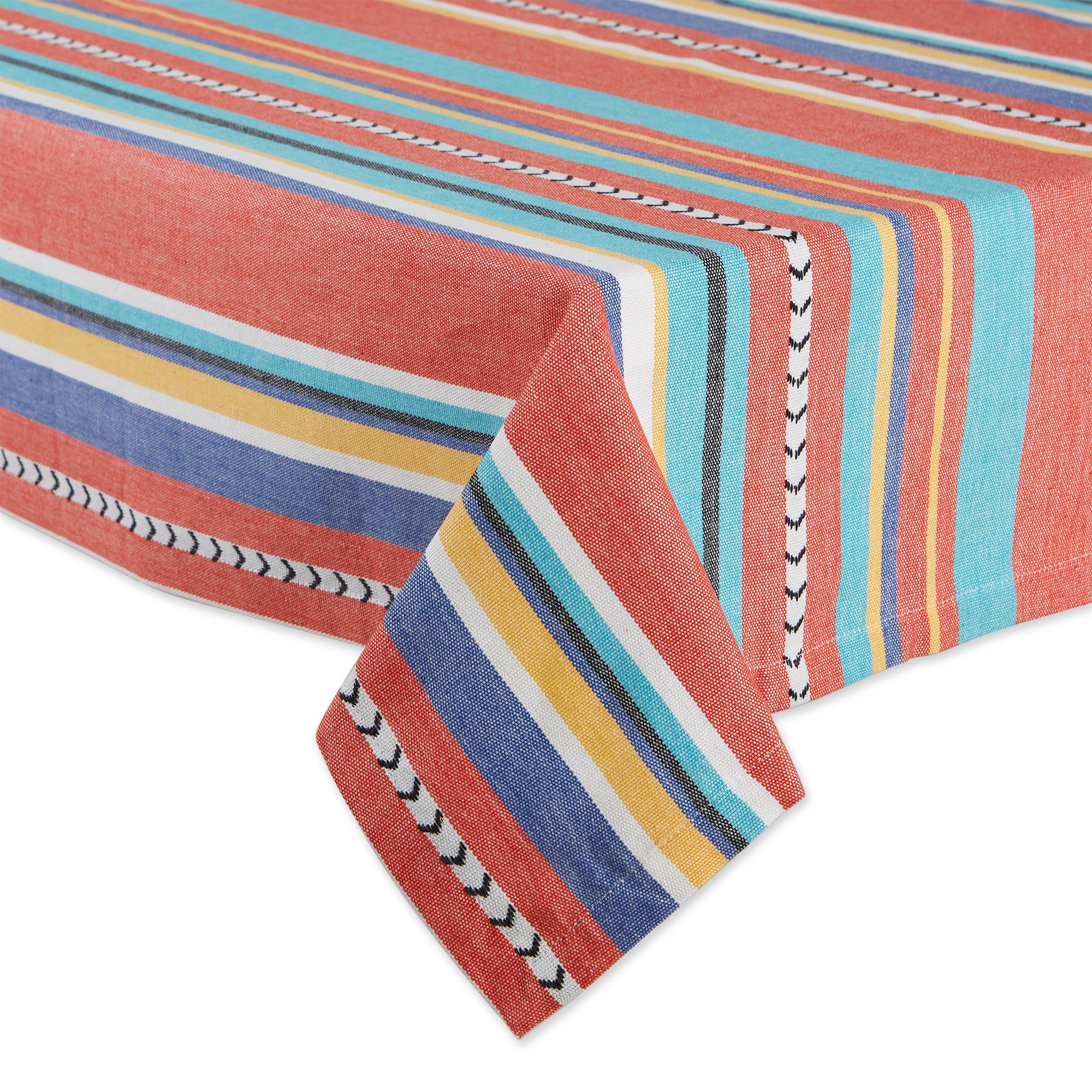 Verano Stripe Dobby Cotton Tablecloth