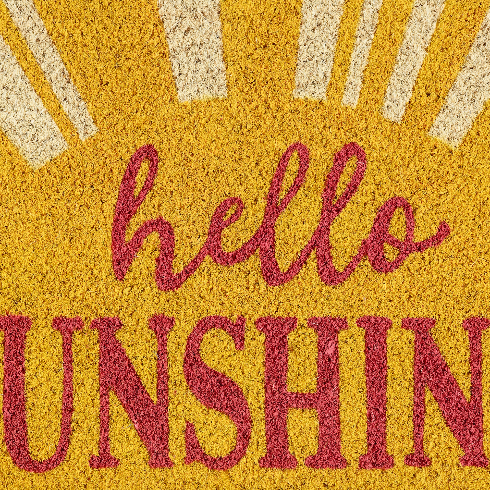 DII Hello Sunshine Doormat, Yellow