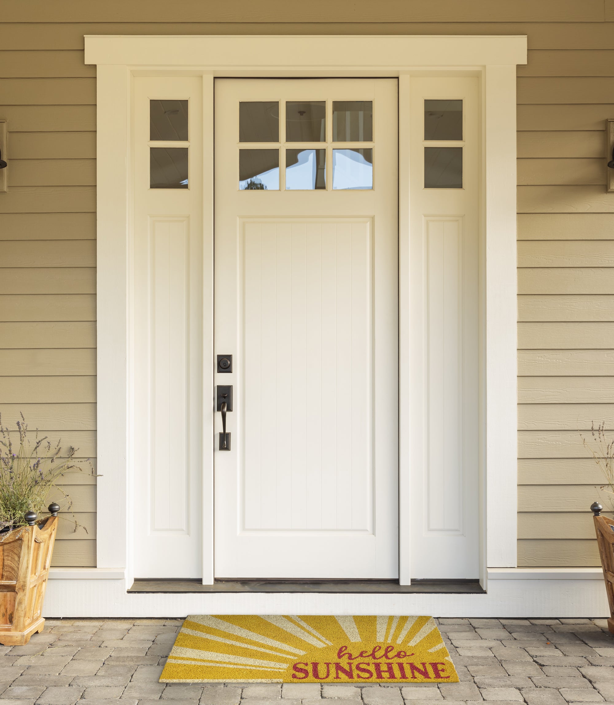 DII Hello Sunshine Doormat, Yellow