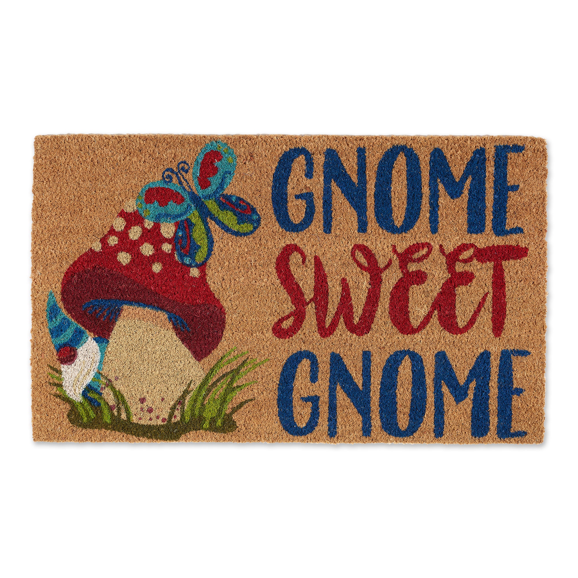 DII Gnome Sweet Gnome Doormat, Non-Slip PVC Backing